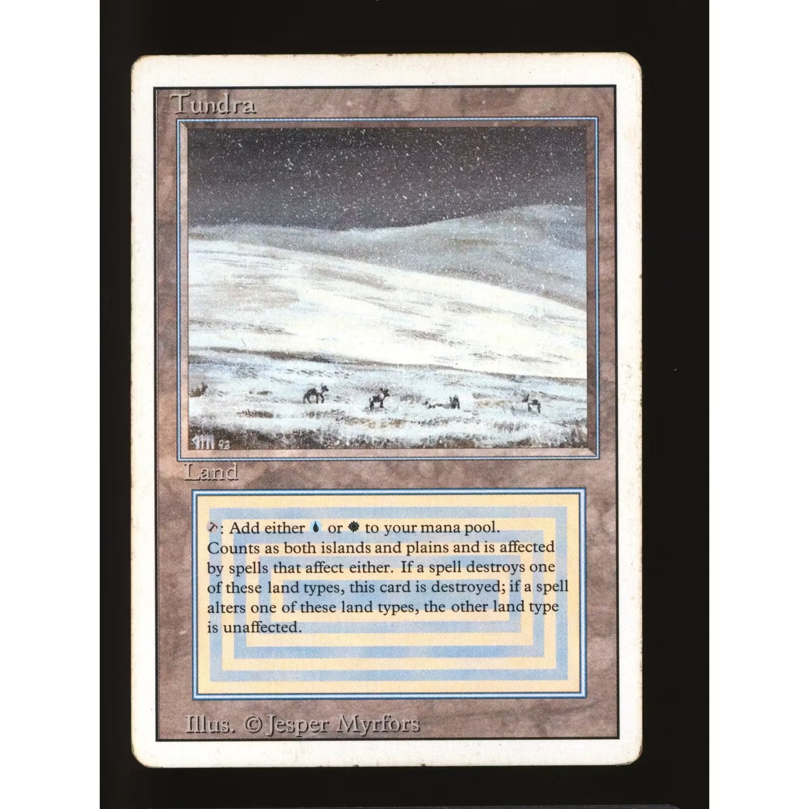 Magic the Gathering Tundra | 3rd Edition Revised Heavy Play
