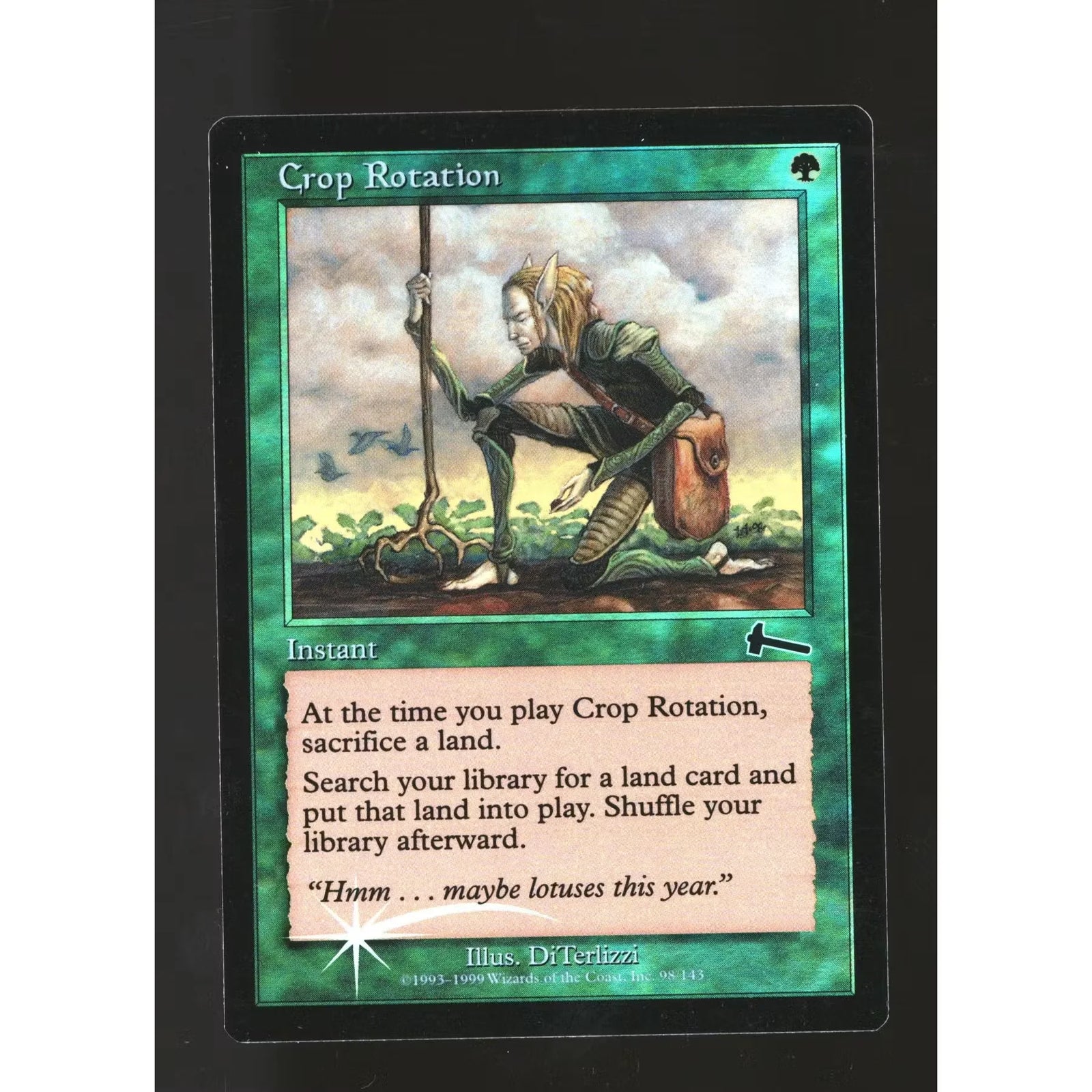 Magic the Gathering Crop Rotation Foil | Urza's Legacy Light Play