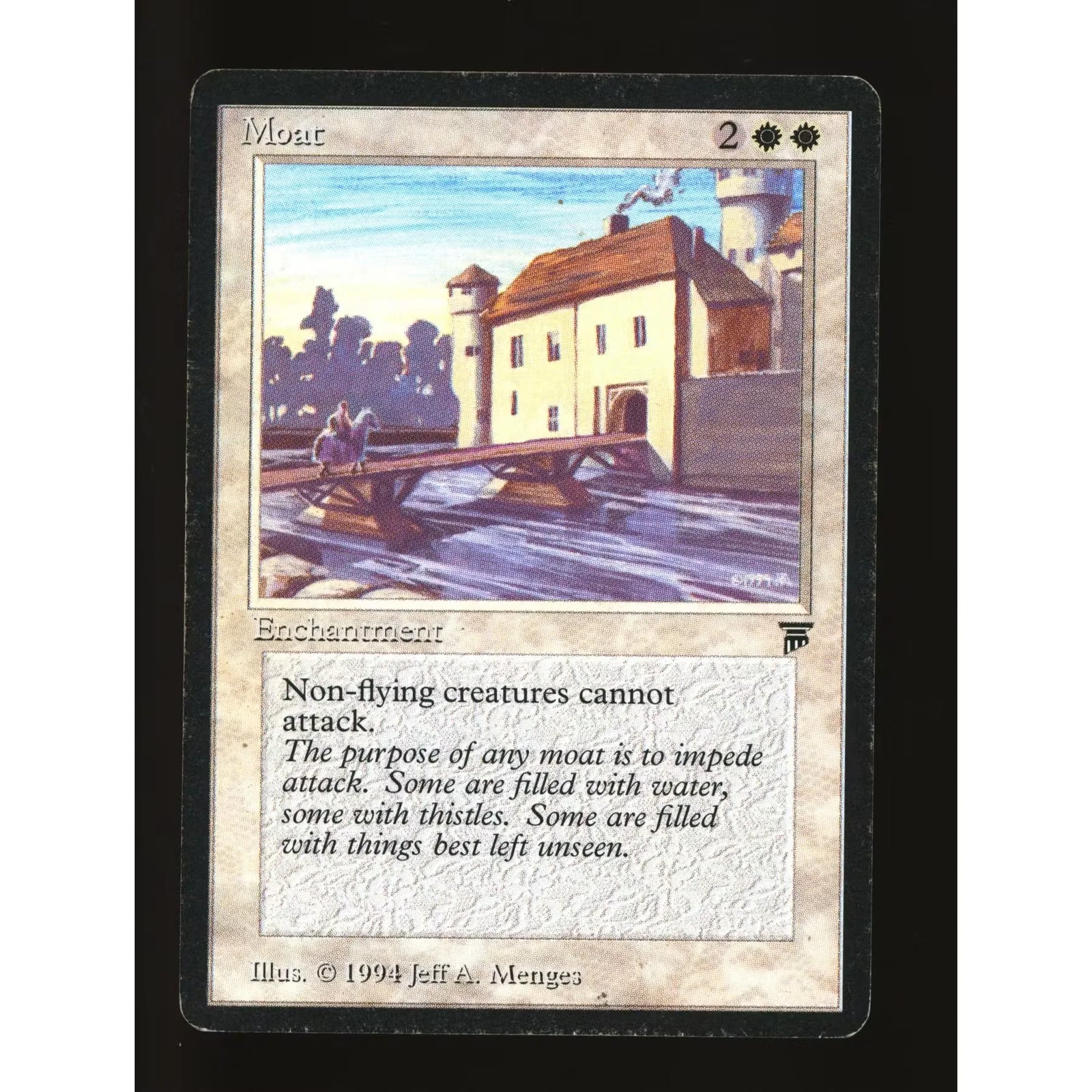 Magic the Gathering Legends Moat Rare Enchantment | Moderately Played