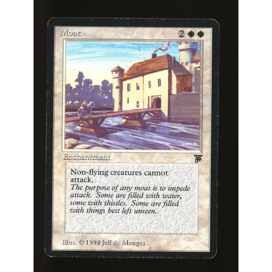 Magic the Gathering Legends Moat Rare Enchantment | Moderately Played