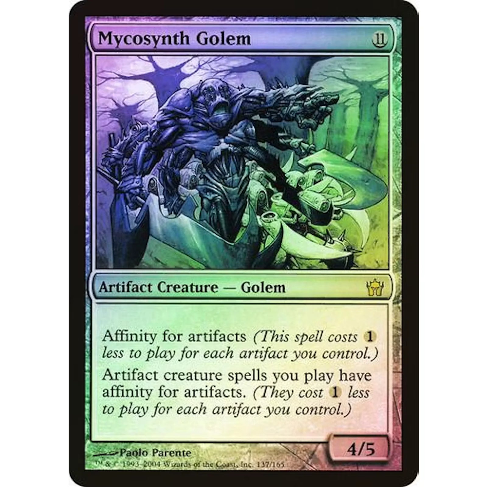 Magic the Gathering Mycosynth Golem Fifth Dawn Foil | Lightly Played