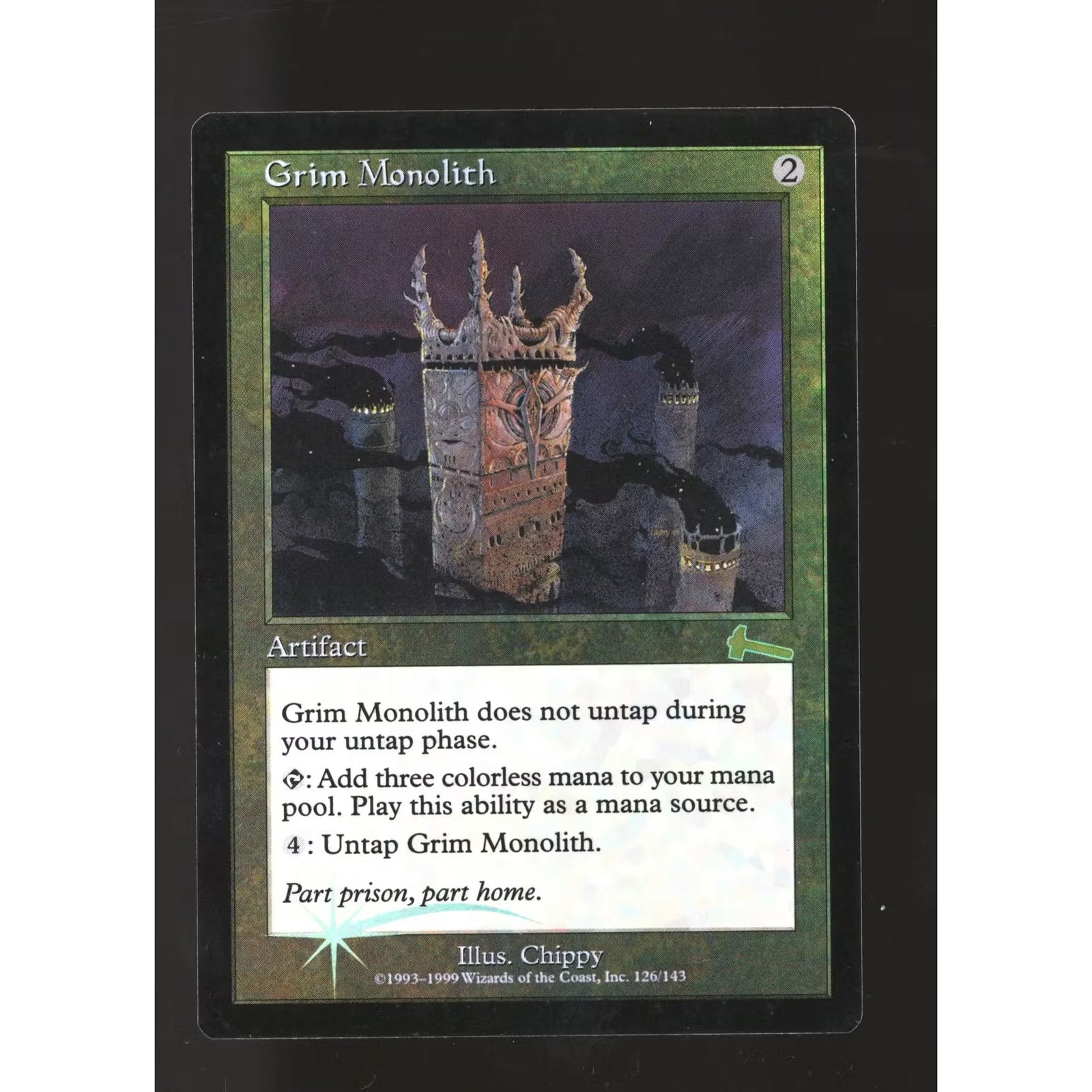 Magic the Gathering Grim Monolith Foil | Urza's Legacy Light Play