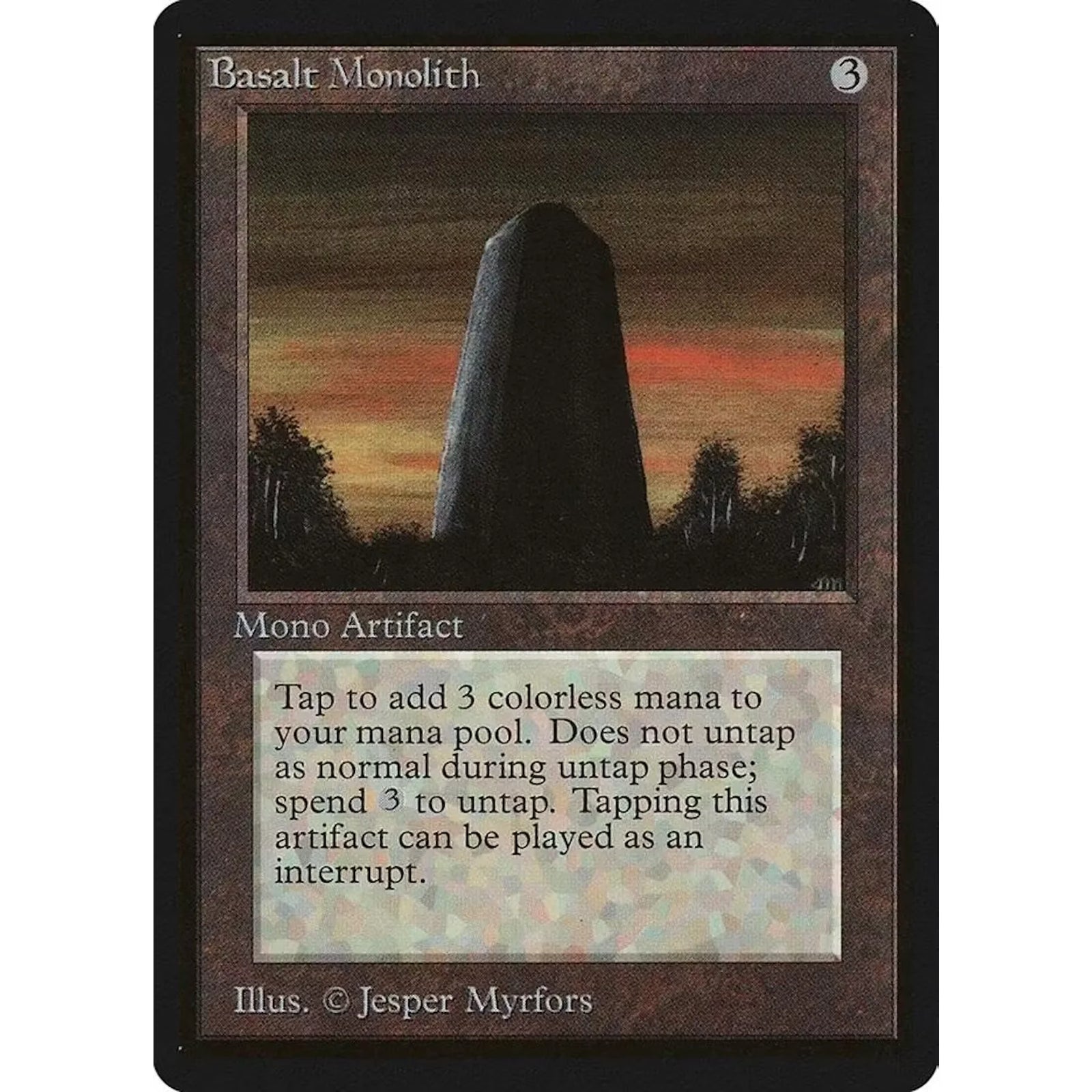 Magic the Gathering Beta Basalt Monolith | Moderate Play
