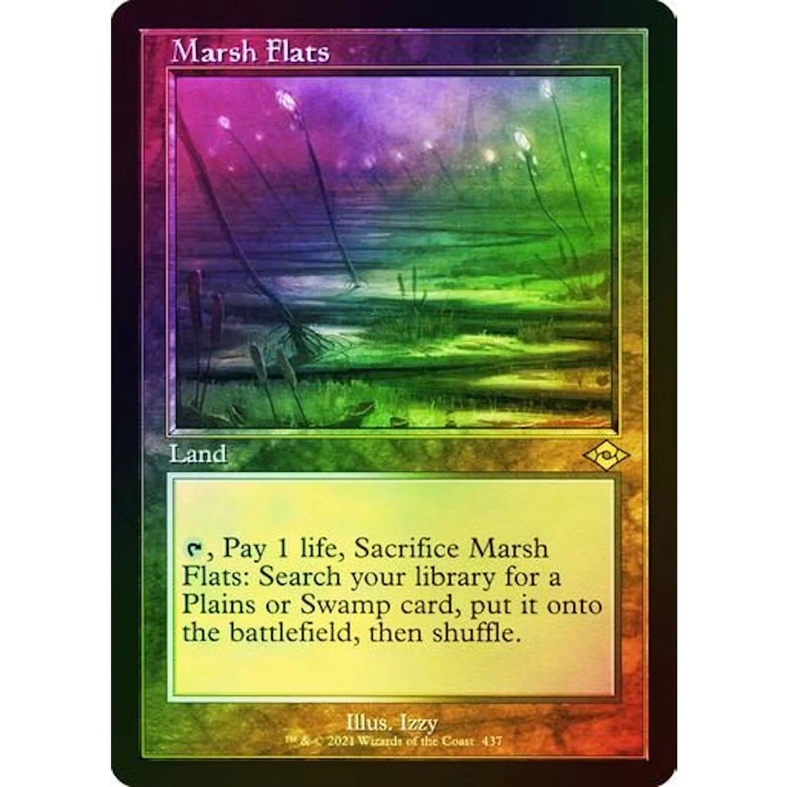 Magic the Gathering Modern Horizons 2 Marsh Flats | Retro Frame Foil