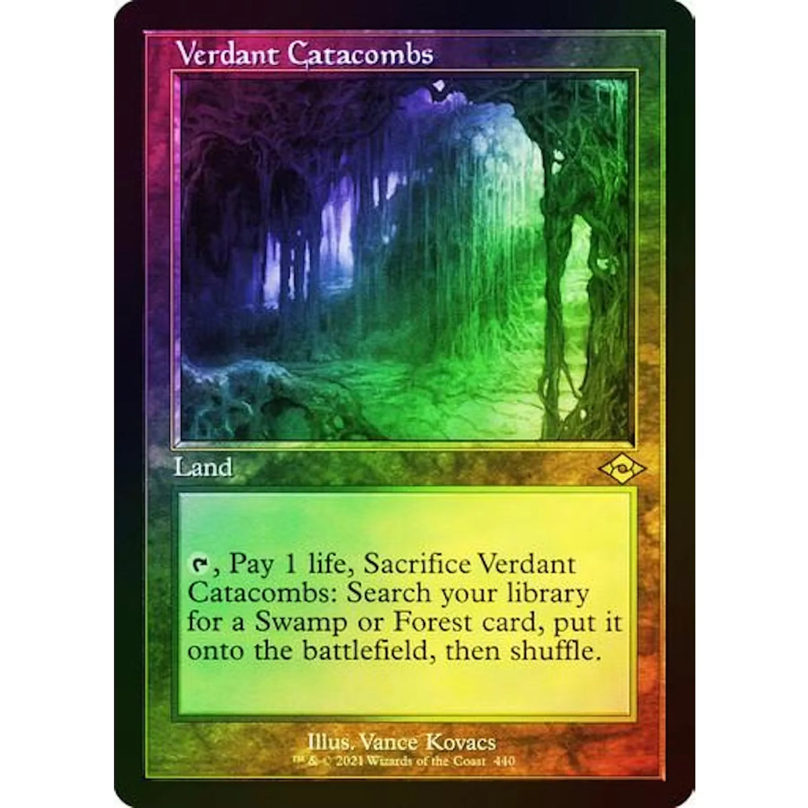 Magic the Gathering Verdant Catacombs | Modern Horizons 2 Retro Frame Foil