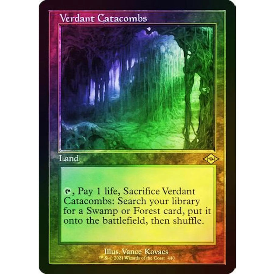 Magic the Gathering Verdant Catacombs | Modern Horizons 2 Retro Frame Foil