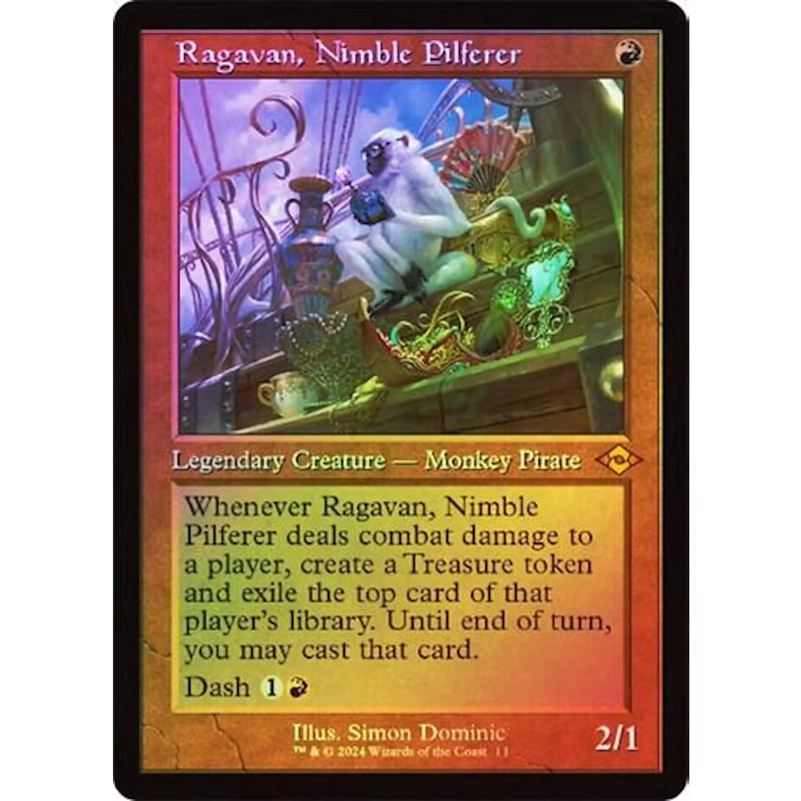 Magic the Gathering Ragavan, Nimble Pilferer | Modern Horizons 2 Retro Frame Foil