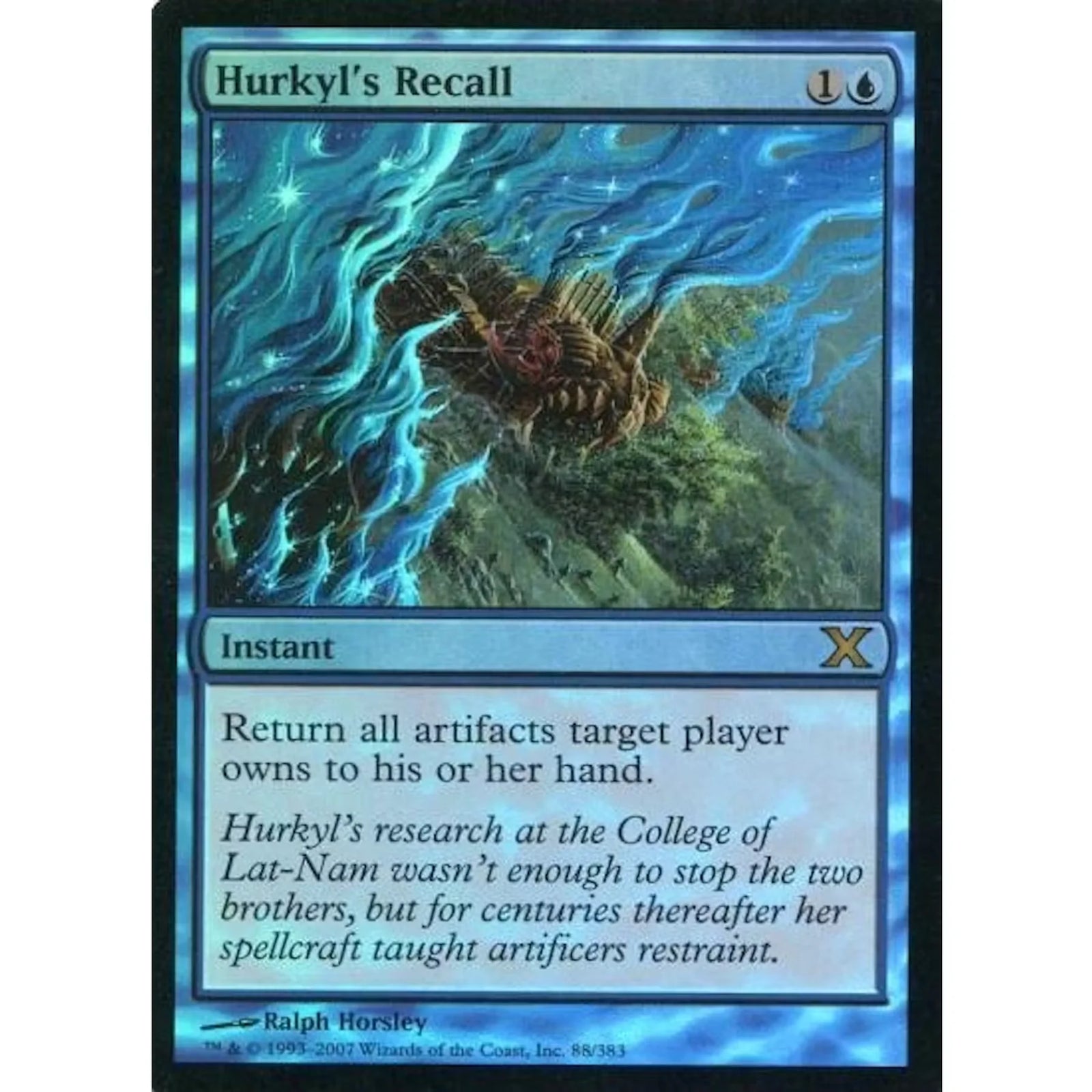 Hurkyl's Recall Foil Magic the Gathering 10th Edition | Lightly Played