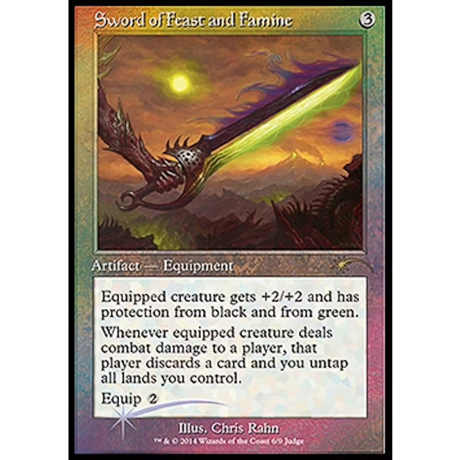 Magic the Gathering Judge Promo Foil Sword of Feast and Famine | Lightly Played