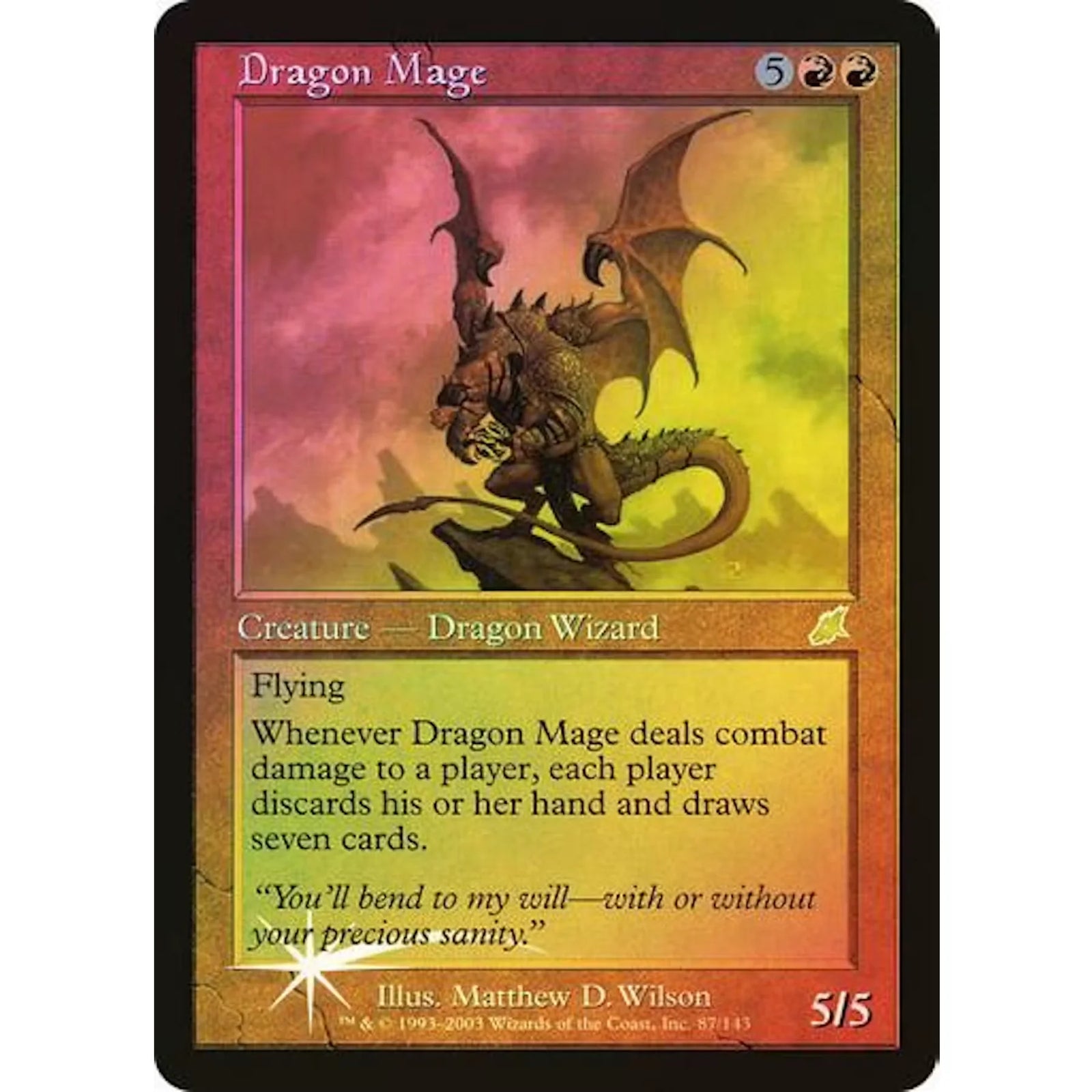 Magic the Gathering Dragon Mage Foil | Scourge Rare