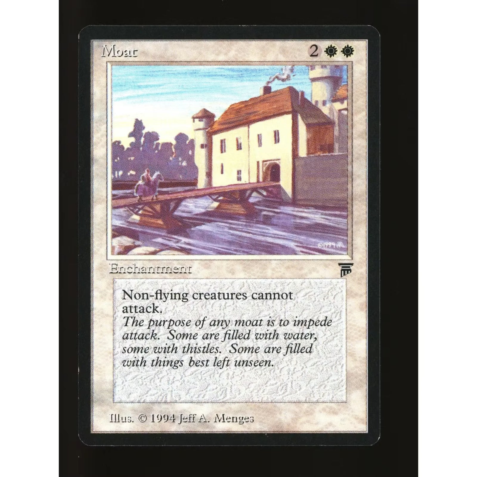 Magic the Gathering Legends Moat Rare Enchantment | Moderate Play