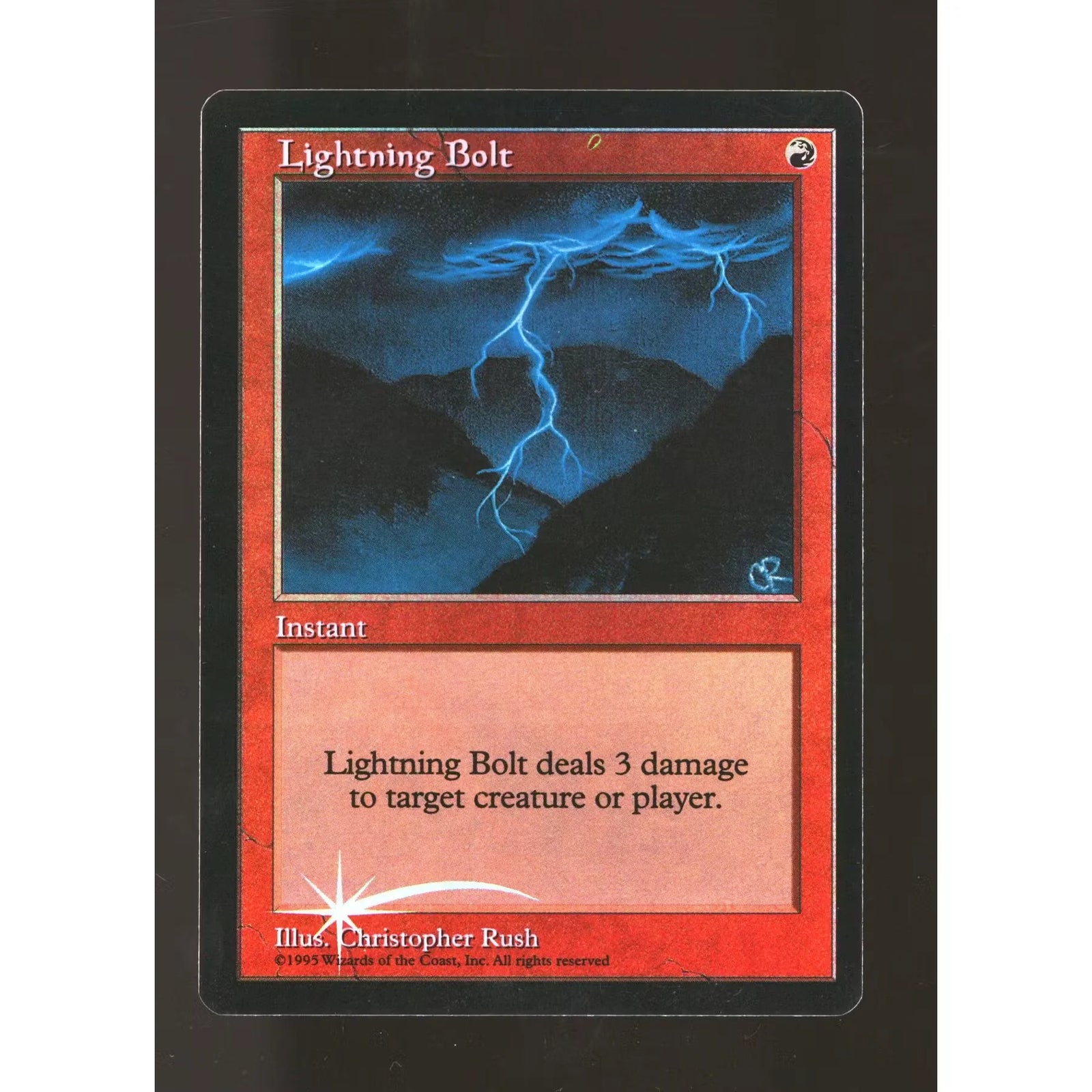 Magic the Gathering Judge Promo Lightning Bolt FOIL | Lightly Played