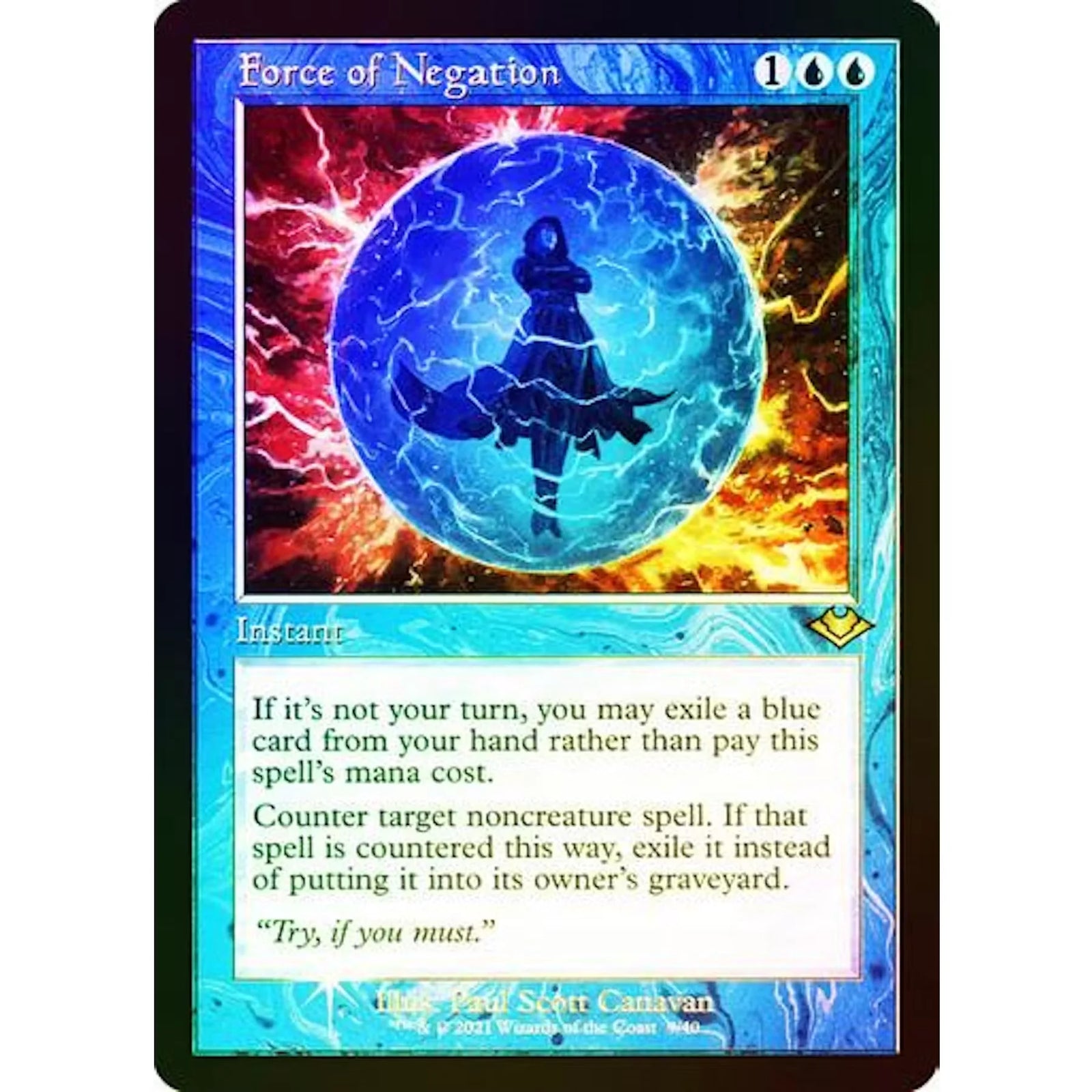 Magic the Gathering Force of Negation | Modern Horizons Retro Frame Foil