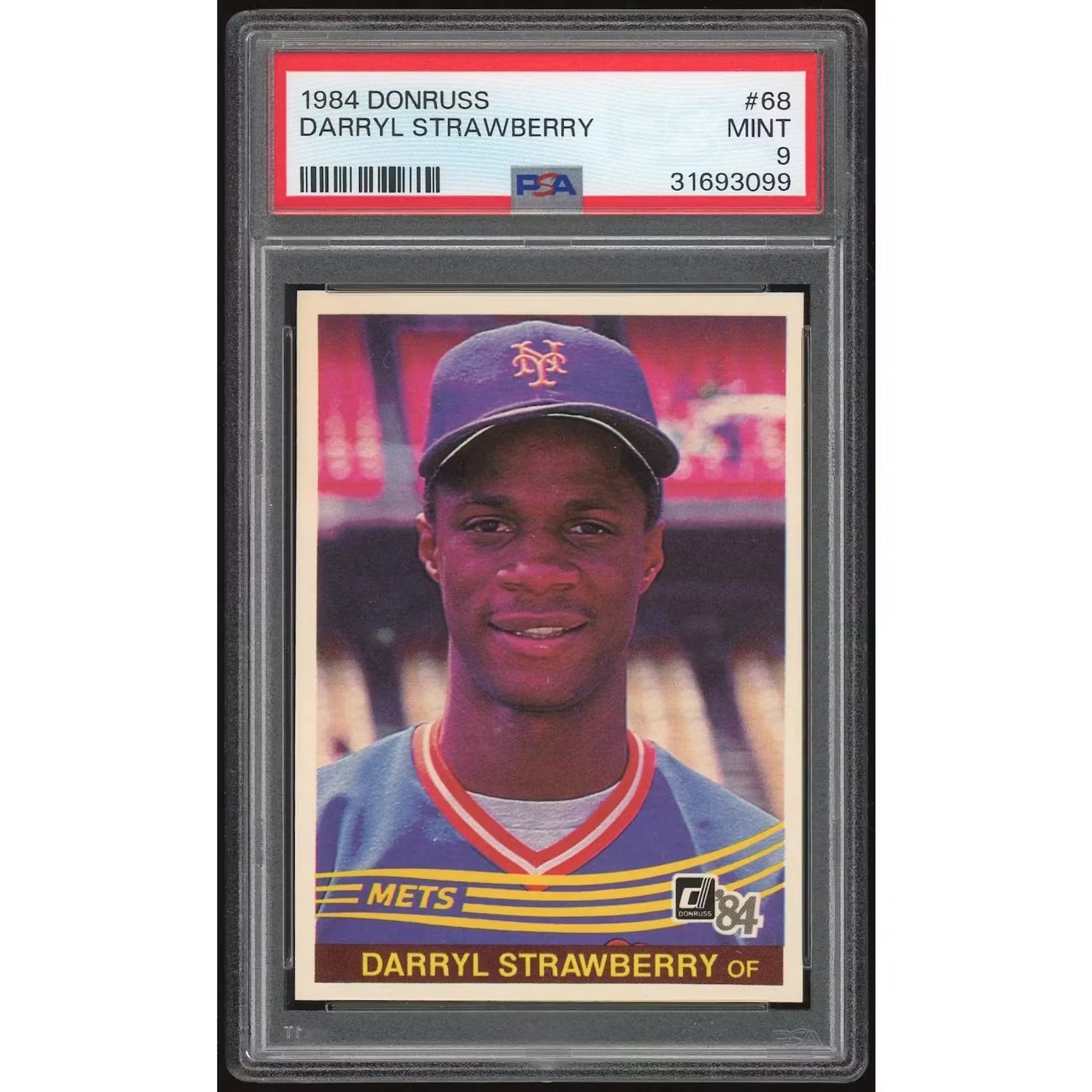 1984 Donruss #68 Darryl Strawberry Rookie Card | PSA 9