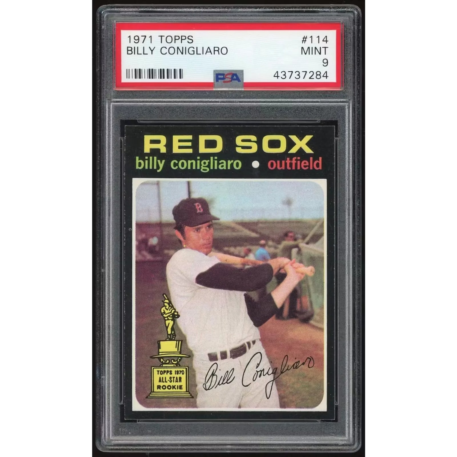 1971 Topps #114 Billy Conigliaro PSA 9 Rookie Card