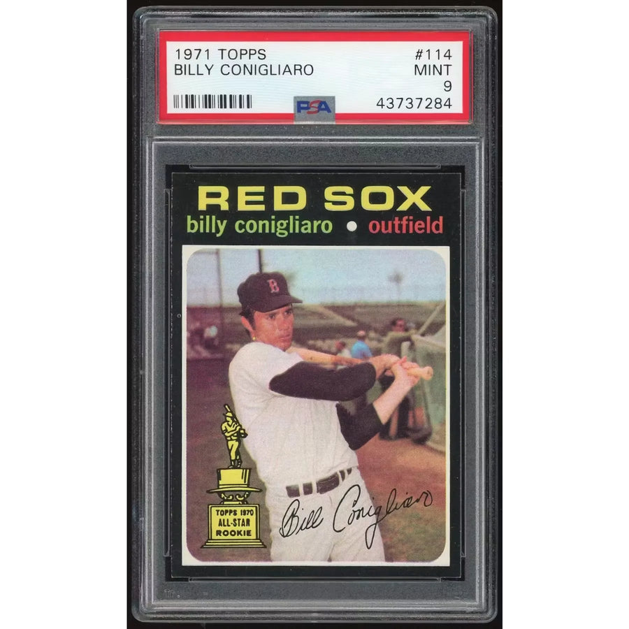 1971 Topps #114 Billy Conigliaro PSA 9 Rookie Card