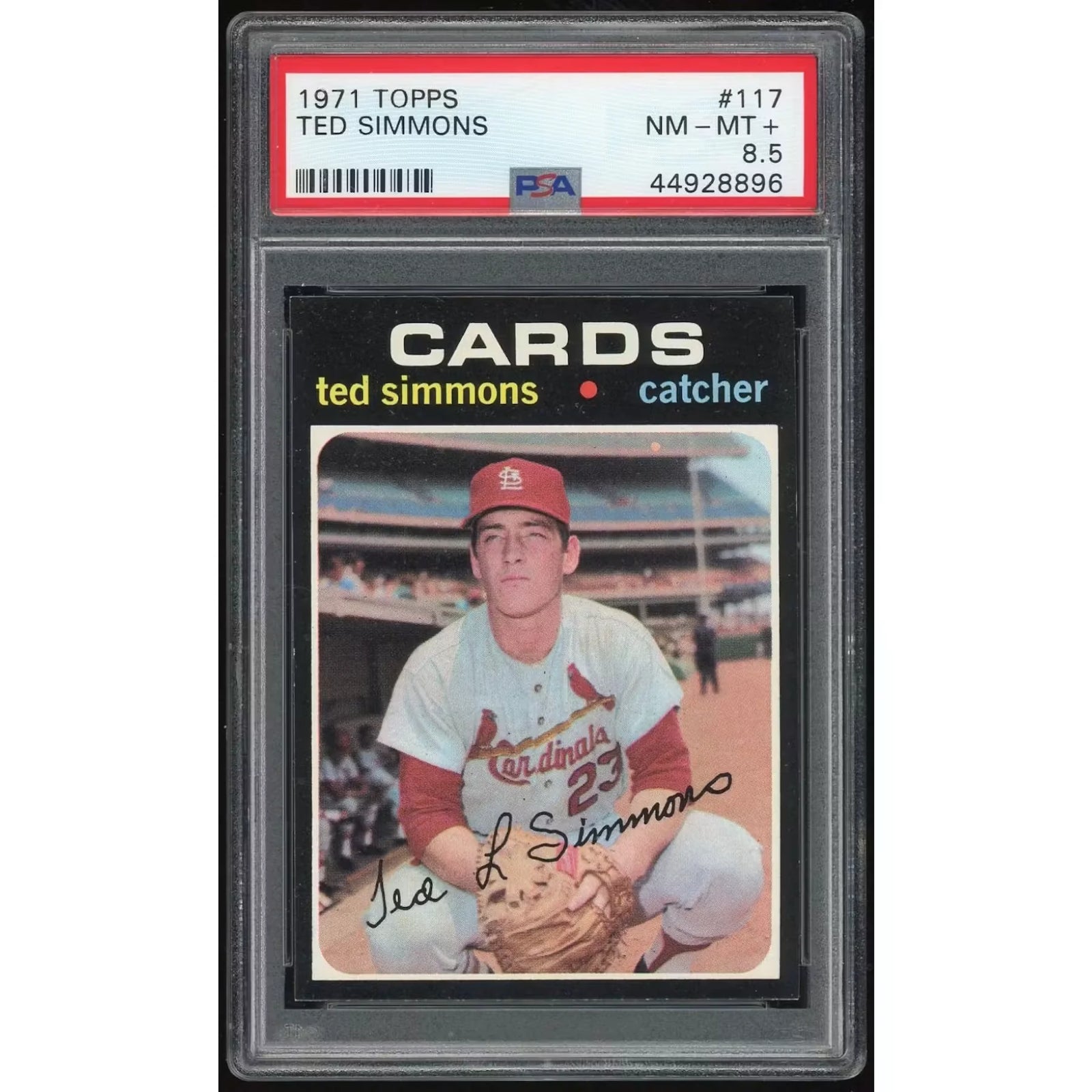 1971 Topps #117 Ted Simmons Rookie Card | PSA 8.5