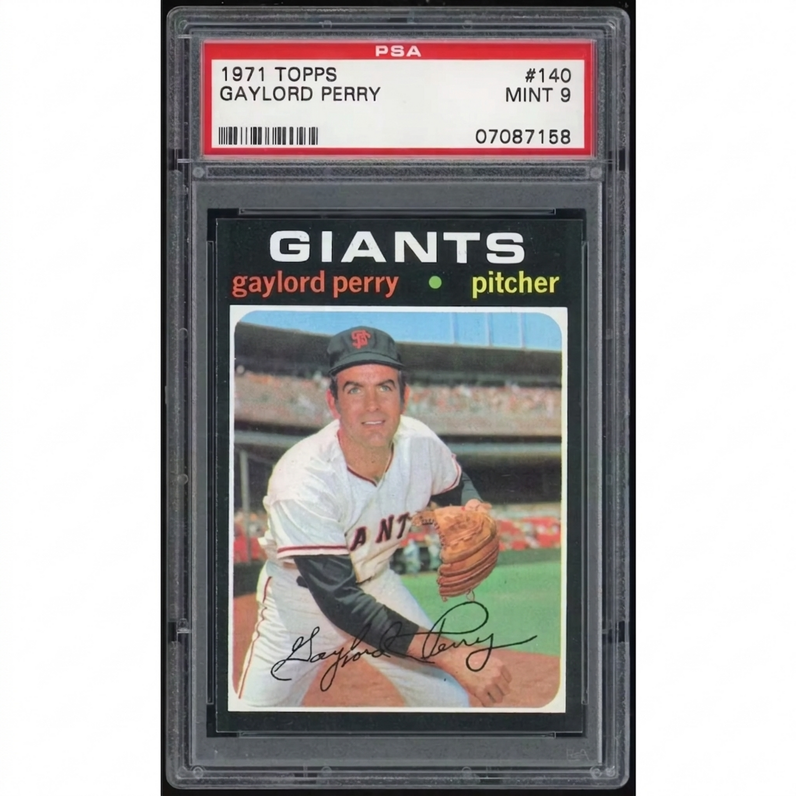 1971 Topps #140 Gaylord Perry Baseball Card | PSA 9