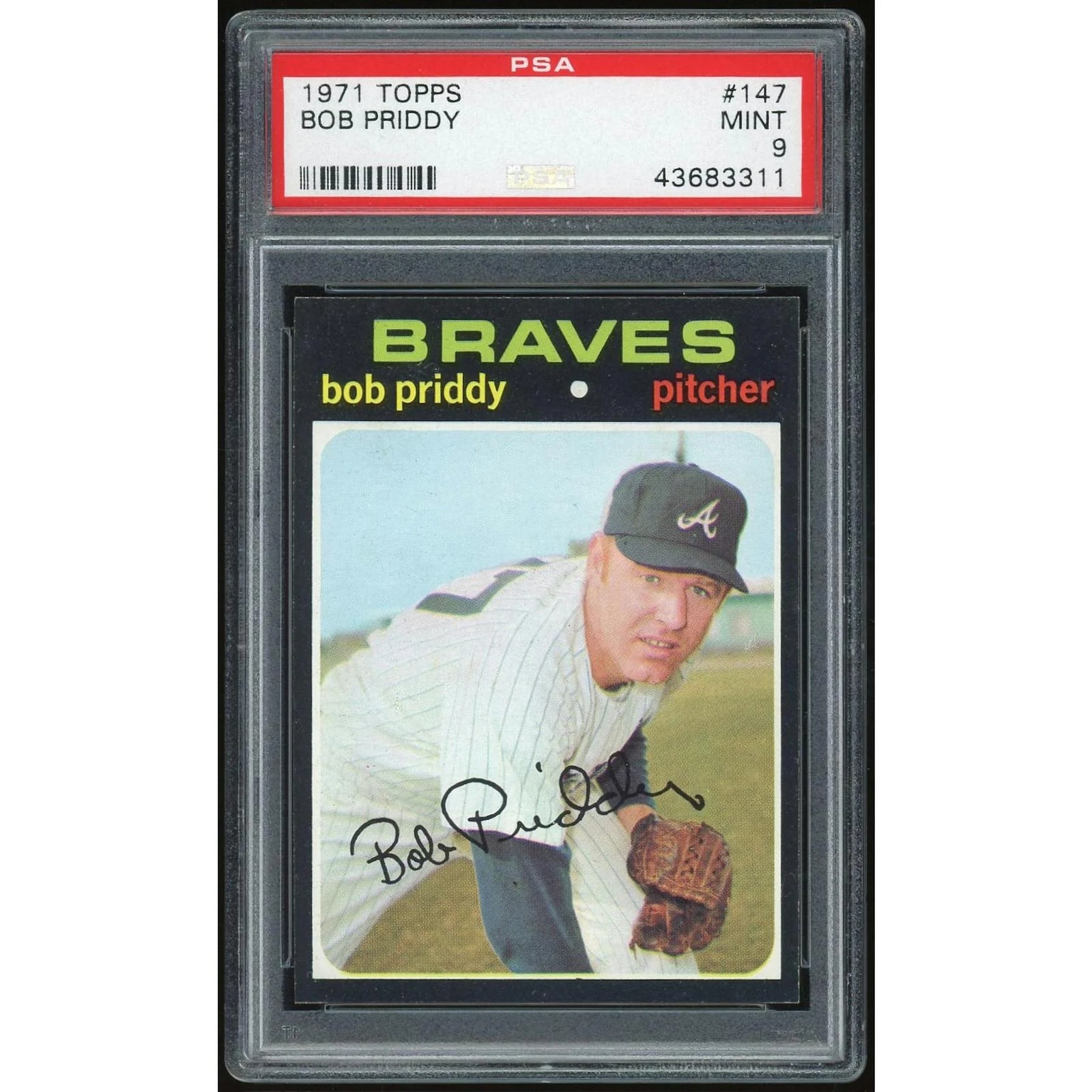 Bob Priddy 1971 Topps #147 Baseball Card | PSA 9