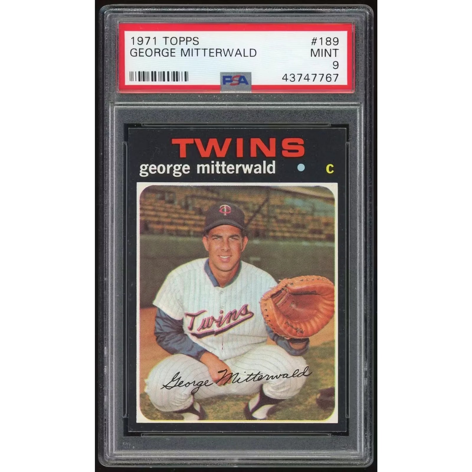 George Mitterwald 1971 Topps #189 | PSA 9