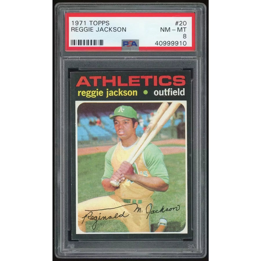 Reggie Jackson 1971 Topps #20 Baseball Card | PSA 8