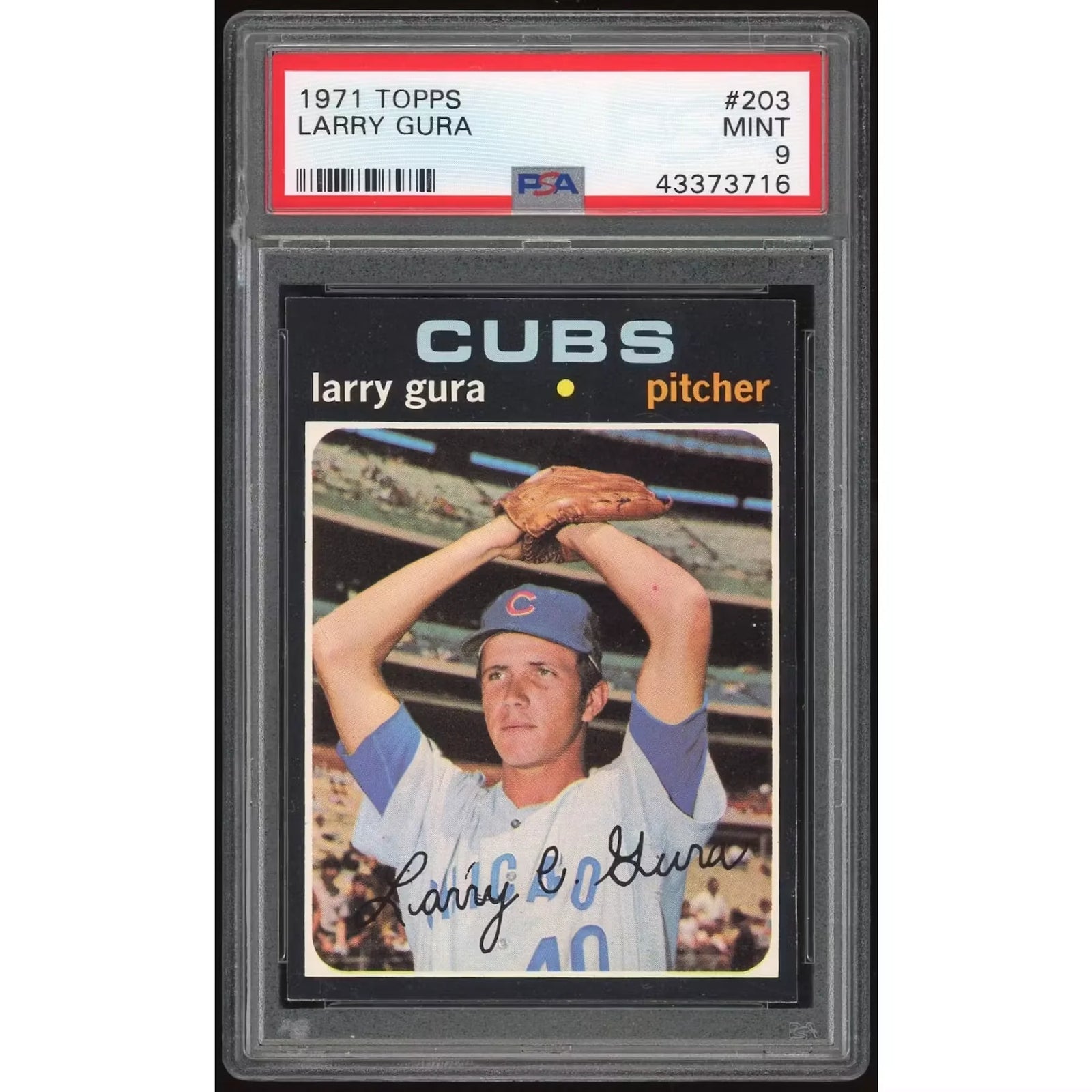 Larry Gura 1971 Topps #203 Rookie Card | PSA 9