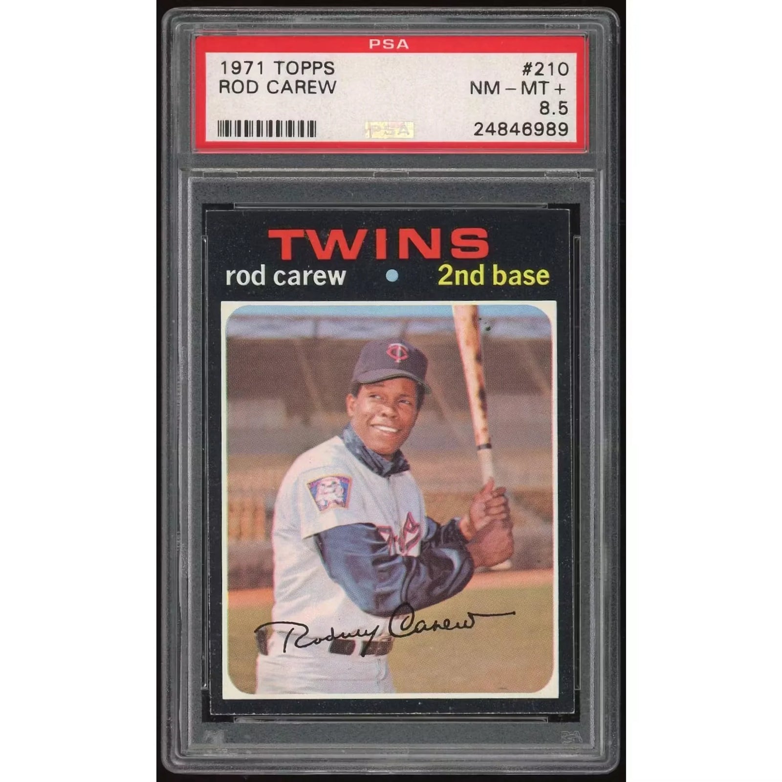 Rod Carew 1971 Topps #210 Baseball Card | PSA 8.5