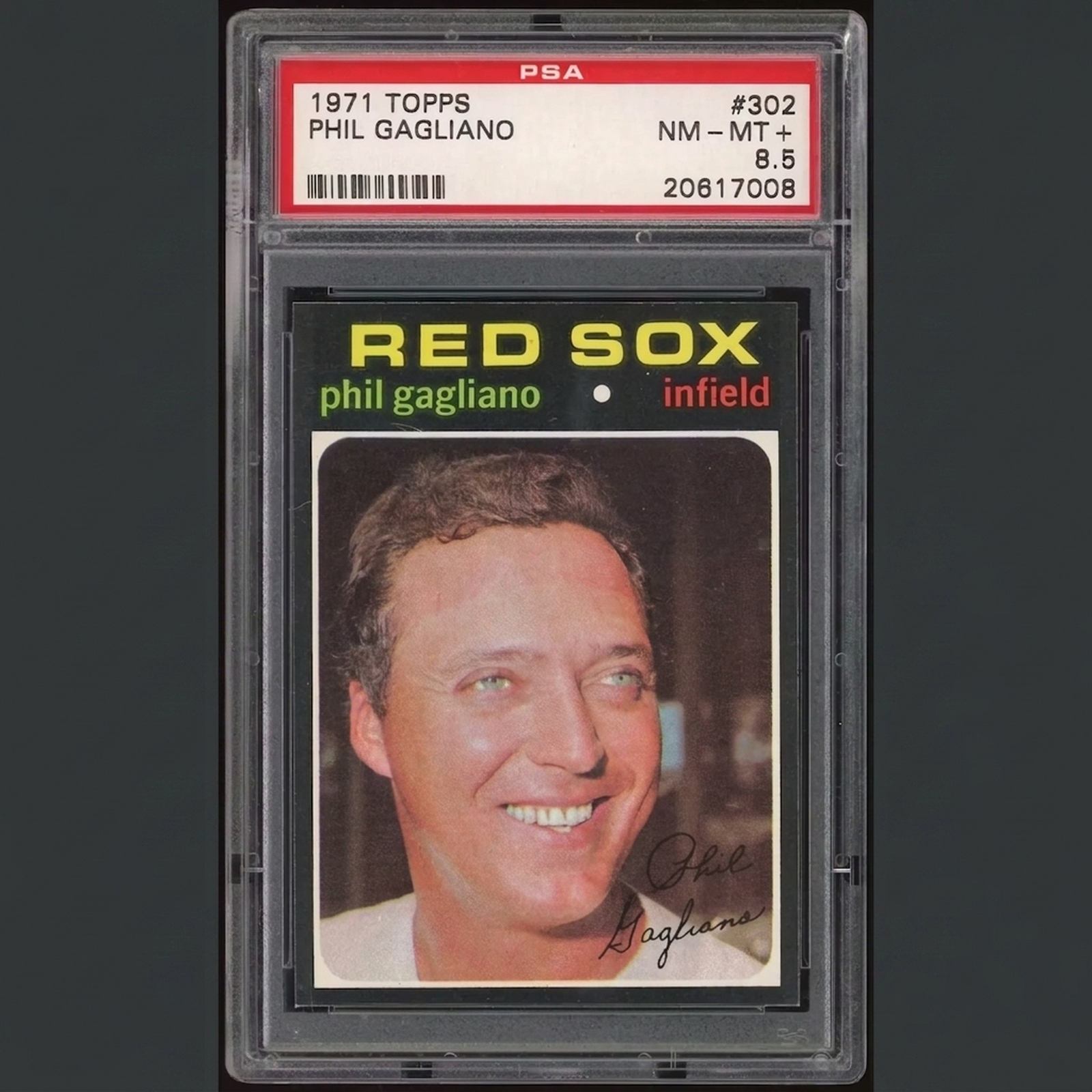 1971 Topps #302 Phil Gagliano Baseball Card | PSA 8.5