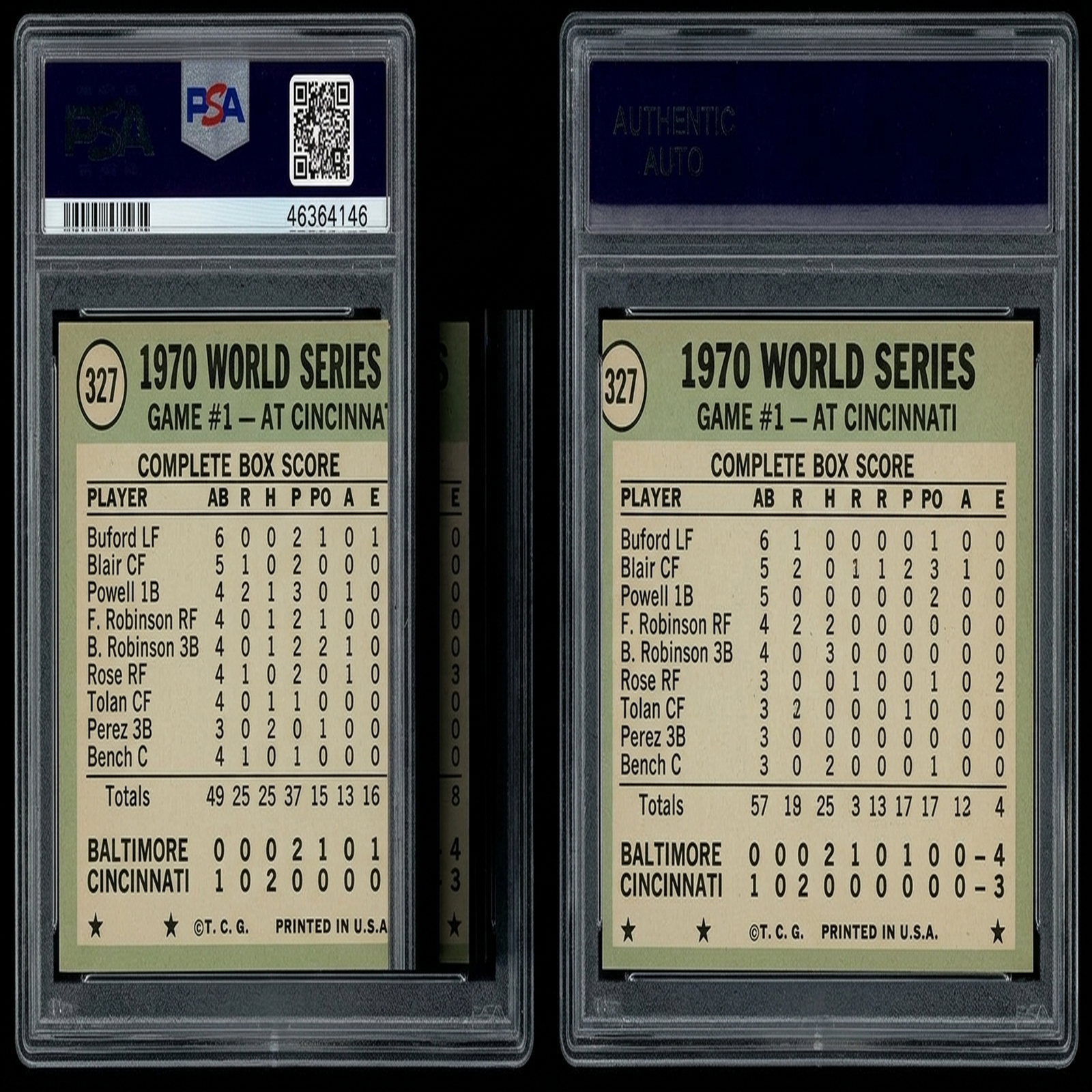 1971 Topps #327 World Series Game 1 | PSA 9