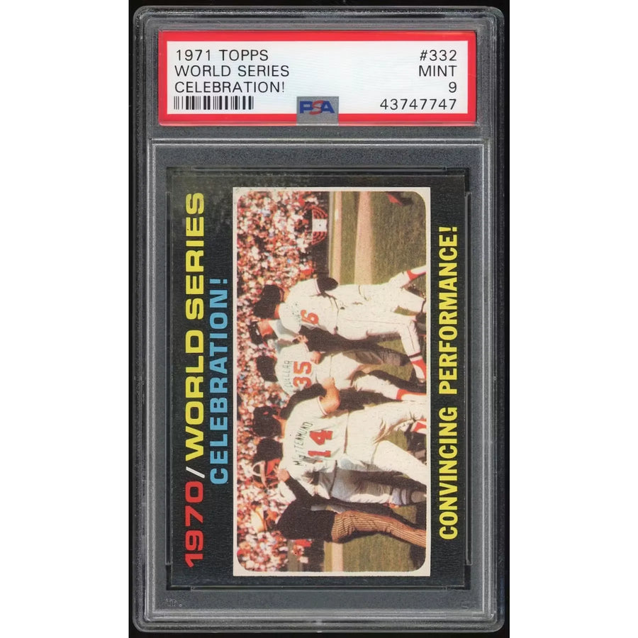 1971 Topps #332 World Series Celebration Card | PSA 9 Graded