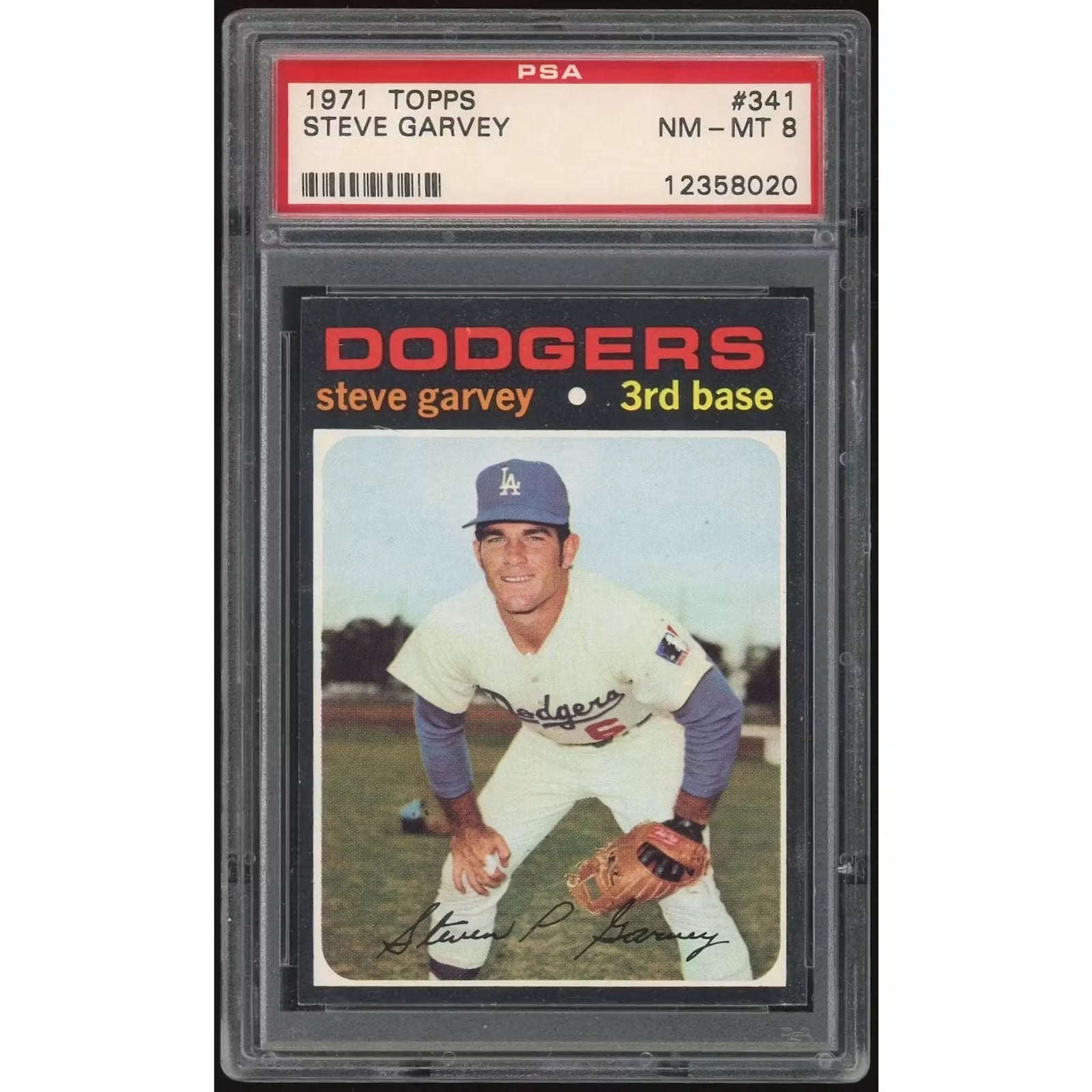 1971 Topps #341 Steve Garvey Rookie Card | PSA 8