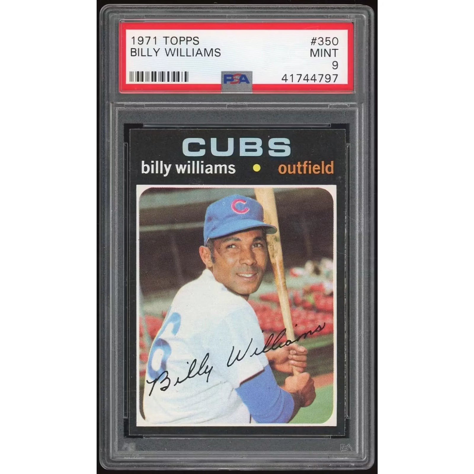 Billy Williams 1971 Topps #350 Baseball Card | PSA 9