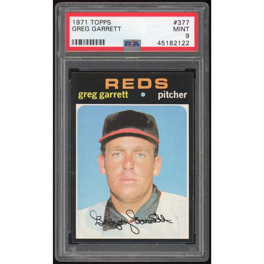 1971 Topps #377 Greg Garrett Baseball Card | PSA 9