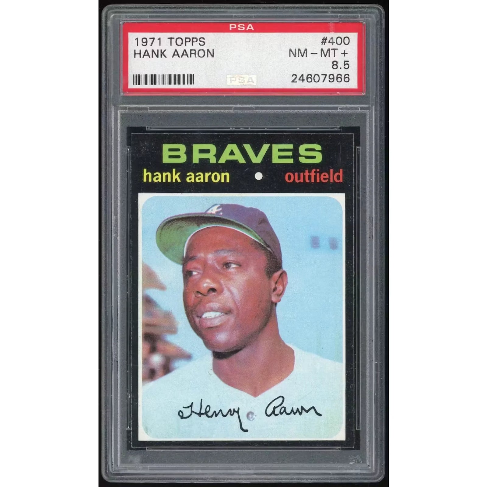 1971 Topps #400 Hank Aaron Card | PSA 8.5