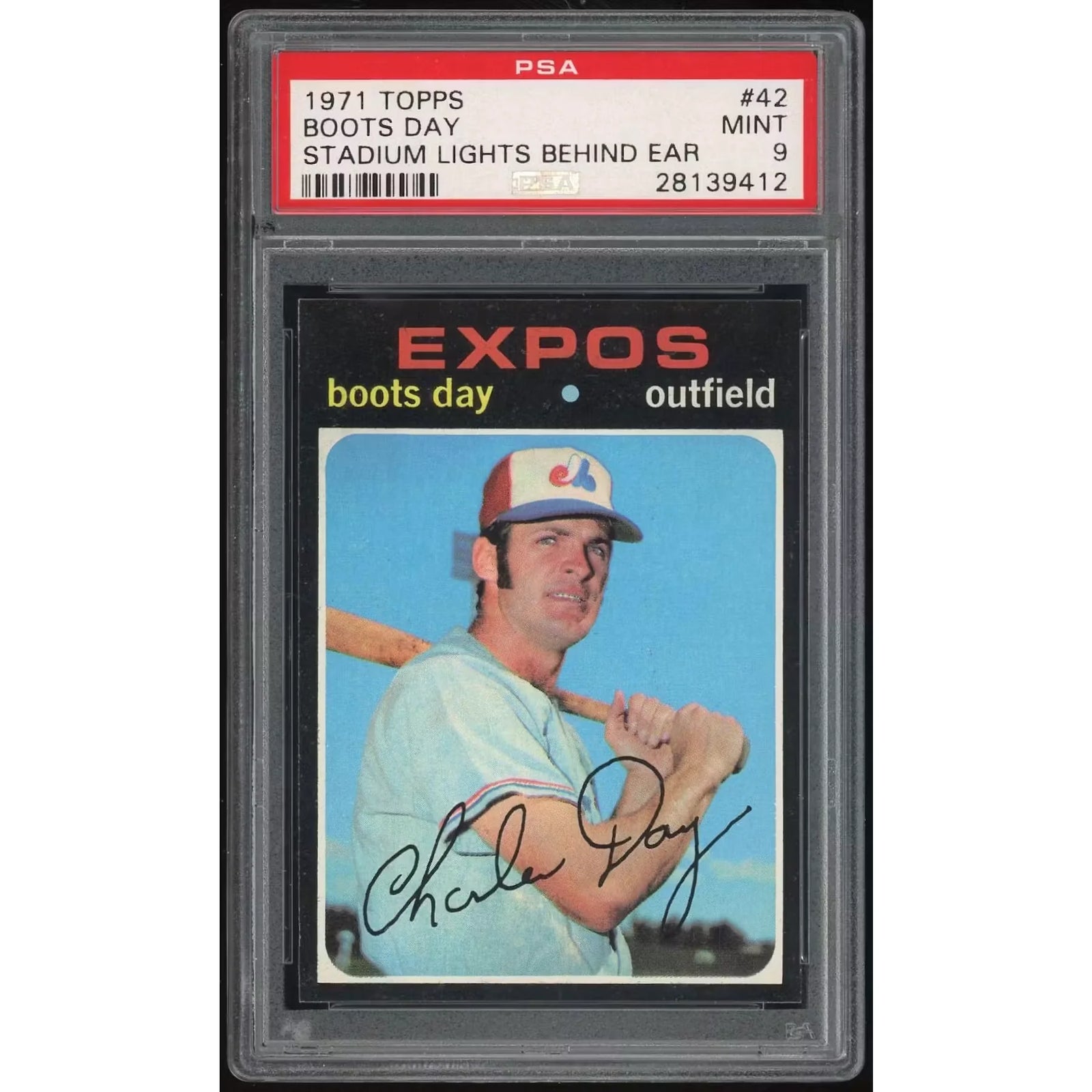 1971 Topps #42 Boots Day Baseball Card | PSA 9 Graded
