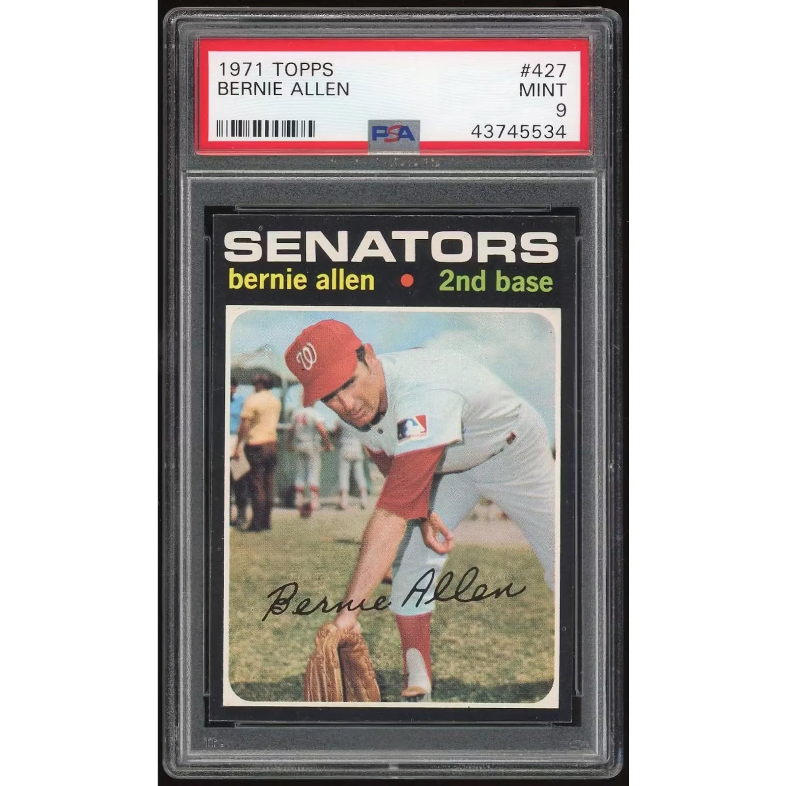 1971 Topps #427 Bernie Allen Baseball Card | PSA 9