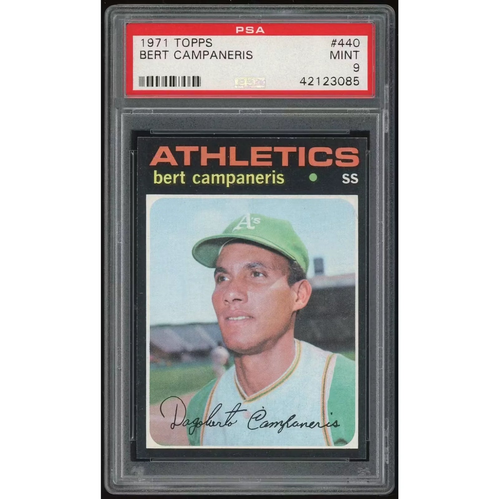 Bert Campaneris 1971 Topps #440 Baseball Card | PSA 9
