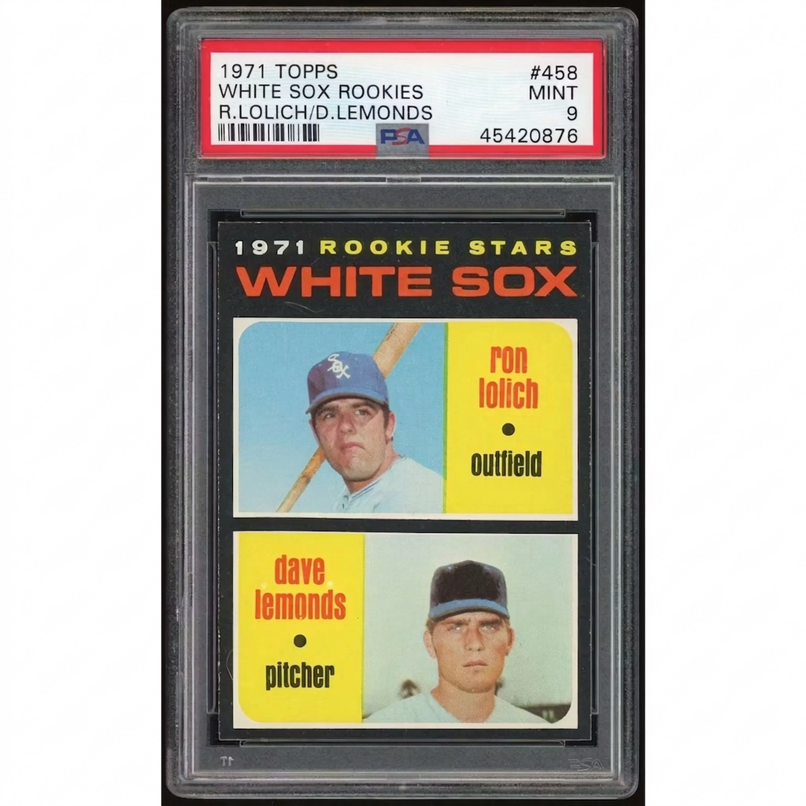 1971 Topps #458 Ron Lolich/Dave Lemonds Rookie Card | PSA 9
