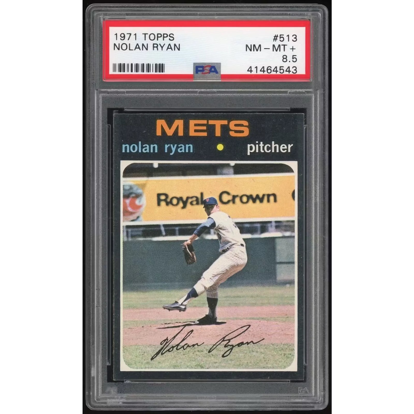 1971 Topps #513 Nolan Ryan Baseball Card | PSA 8.5