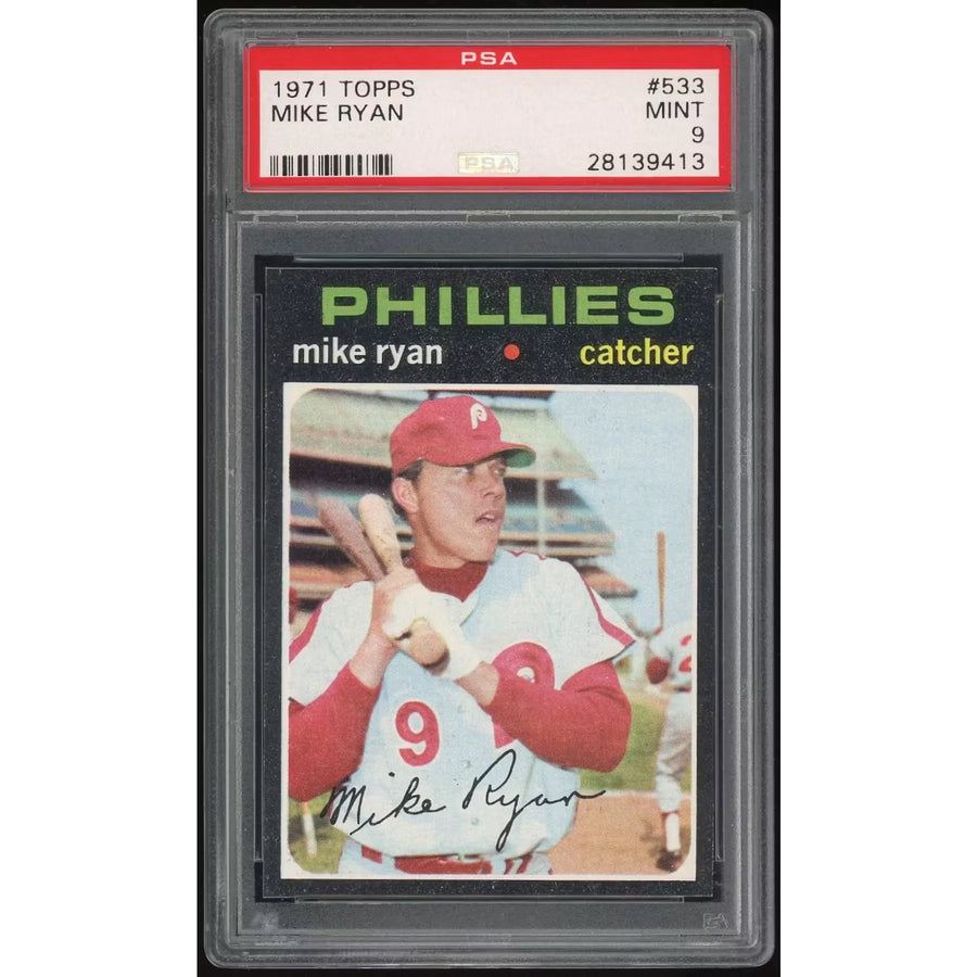 1971 Topps #533 Mike Ryan Baseball Card | PSA 9