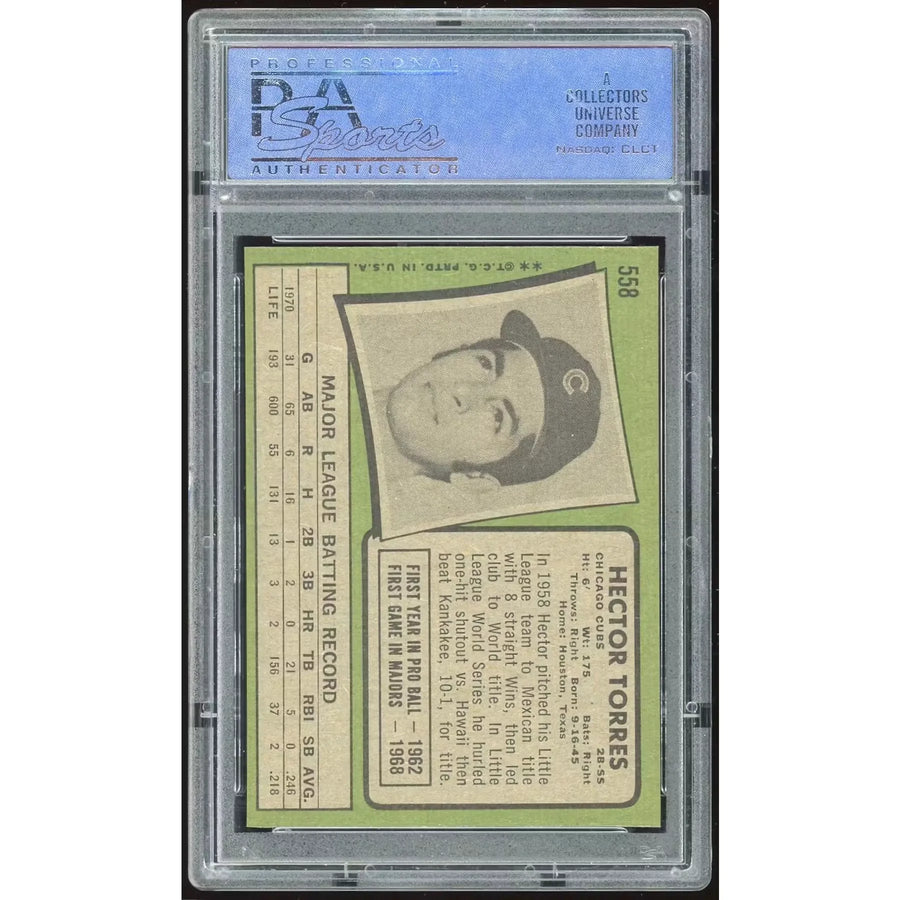 1971 Topps #558 Hector Torres Baseball Card | PSA 9