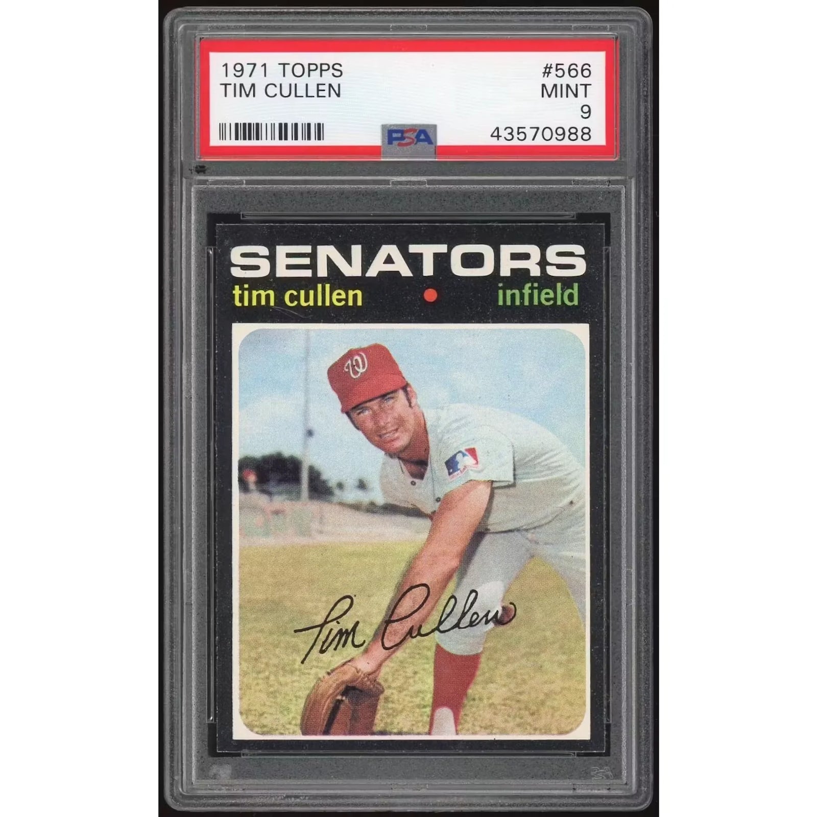 1971 Topps #566 Tim Cullen Baseball Card | PSA 9
