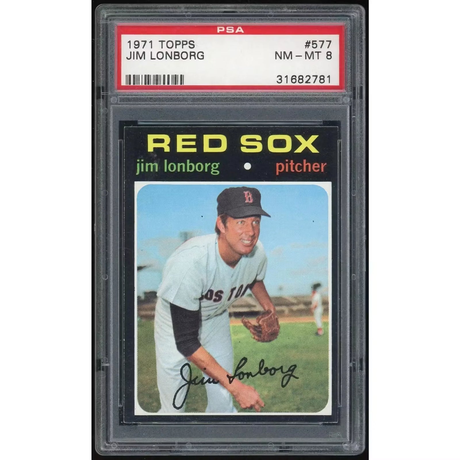 Jim Lonborg 1971 Topps #577 Baseball Card | PSA 8
