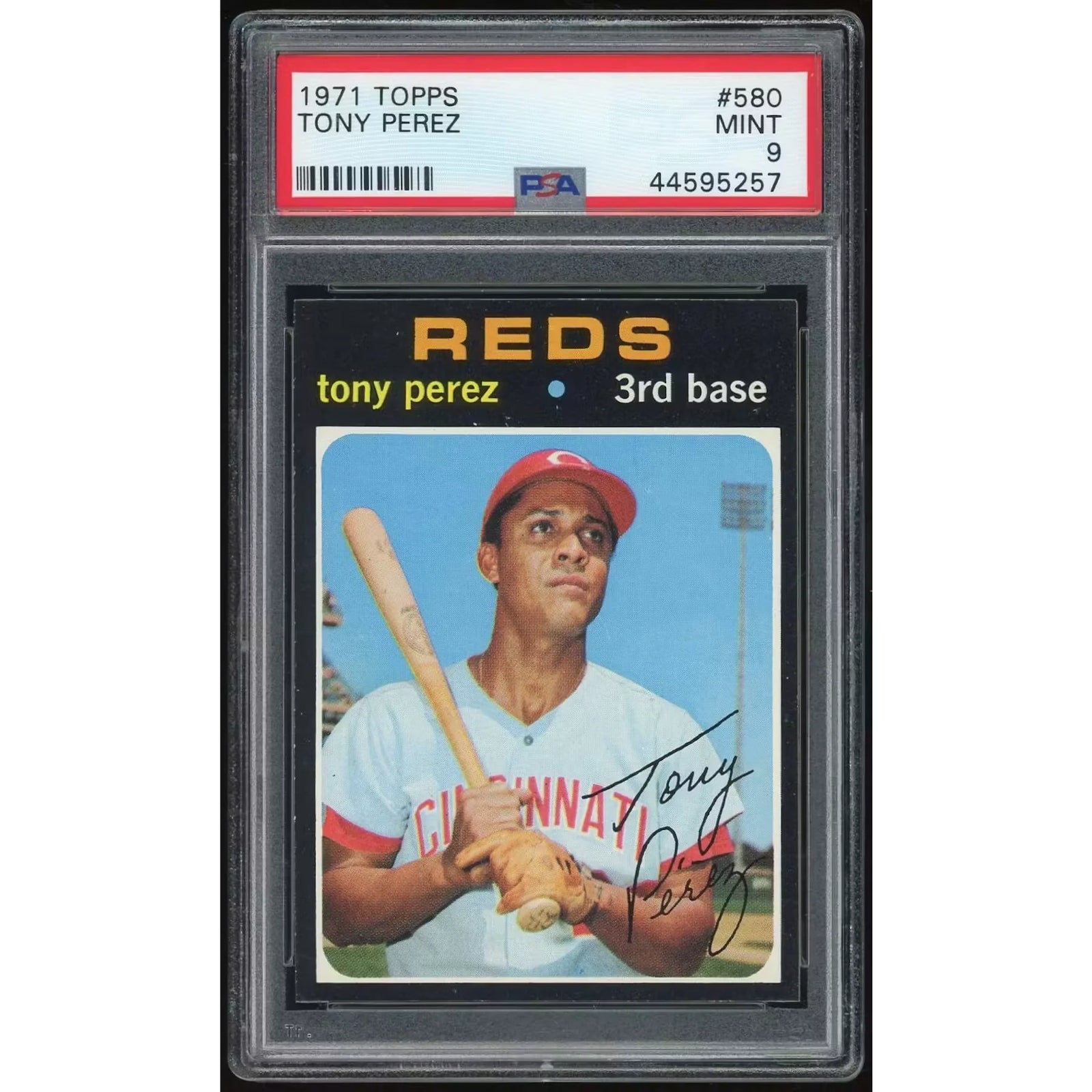 Tony Perez 1971 Topps #580 Baseball Card | PSA 9