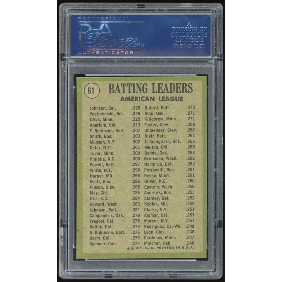 1971 Topps #61 AL Batting Leaders | PSA 9