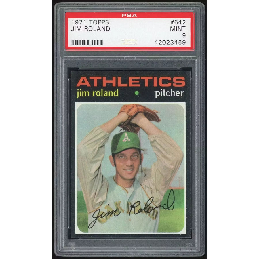 1971 Topps #642 Jim Roland Baseball Card | PSA 9