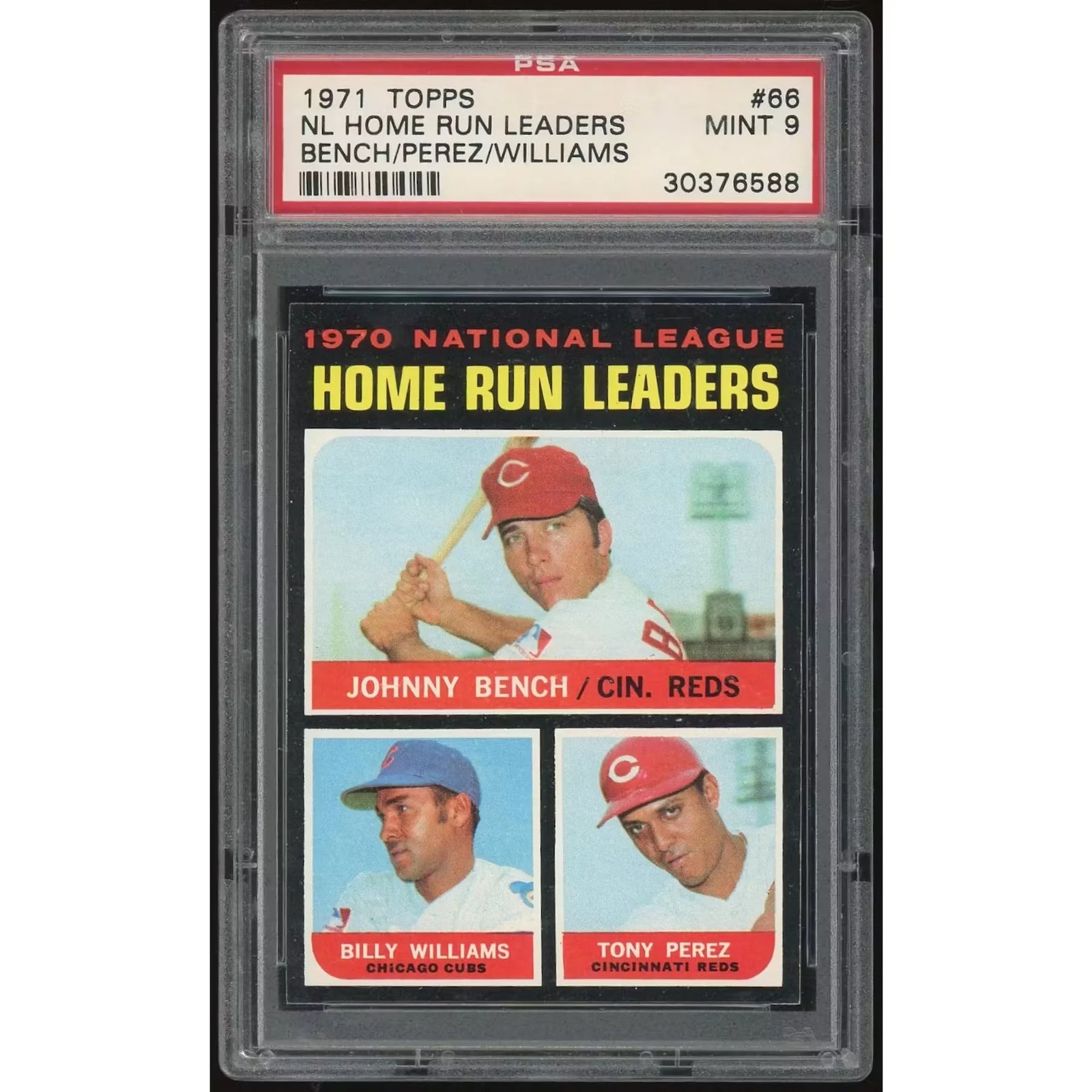 1971 Topps #66 NL Home Run Leaders | PSA 9