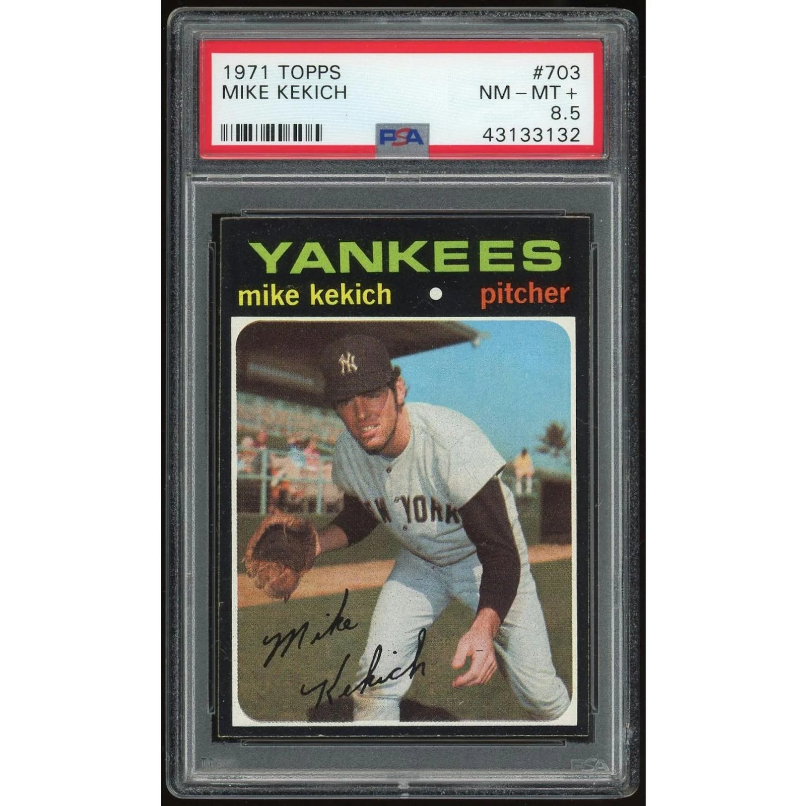 Mike Kekich 1971 Topps #703 Baseball Card | PSA 8.5