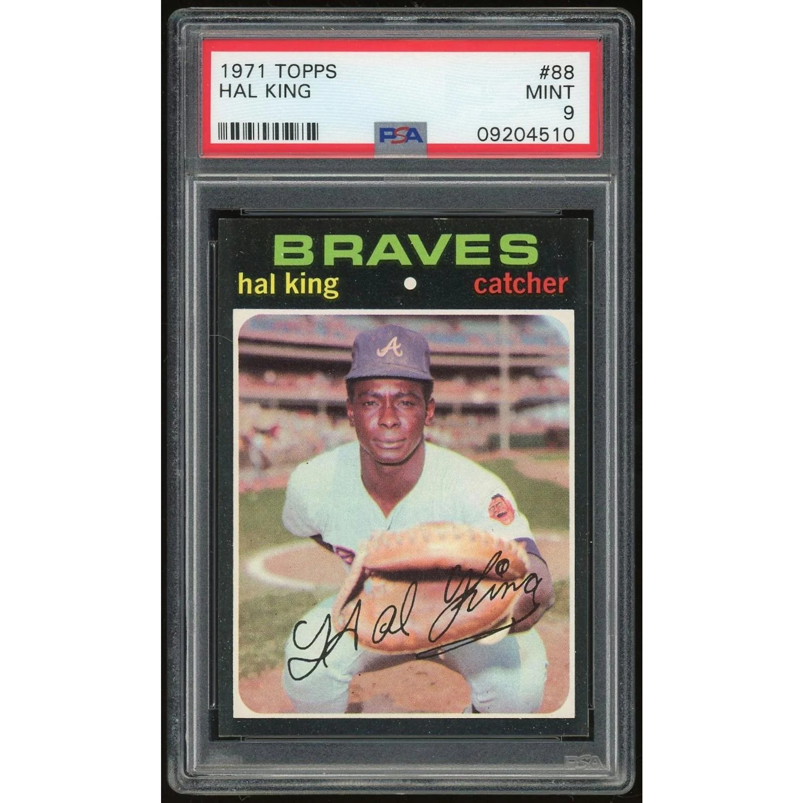 1971 Topps #88 Hal King Baseball Card | PSA 9