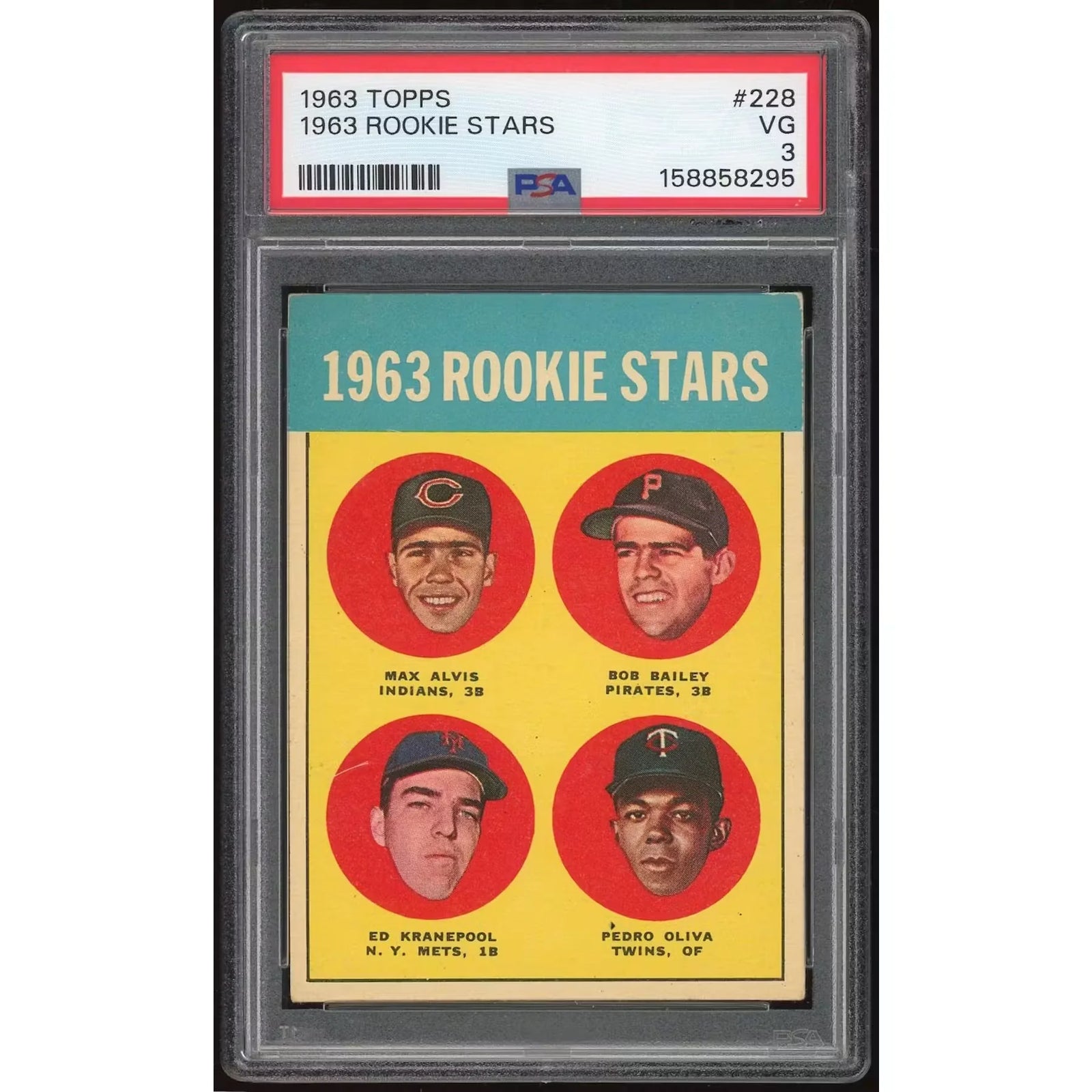 Tony Oliva 1963 Topps #228 Rookie Card | PSA 3